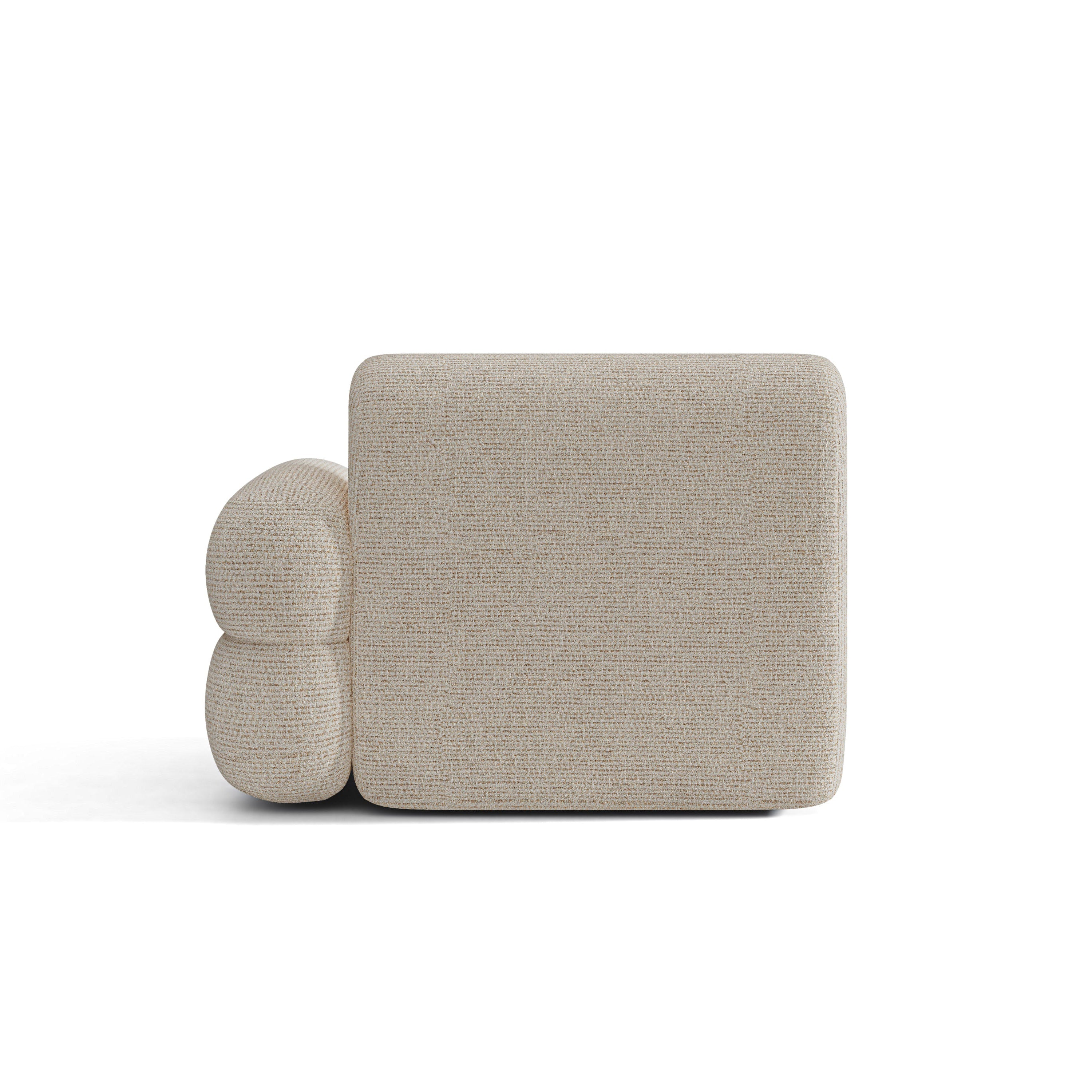 Sofa modułowa NEO - moduł prawostronny beżowy melanż