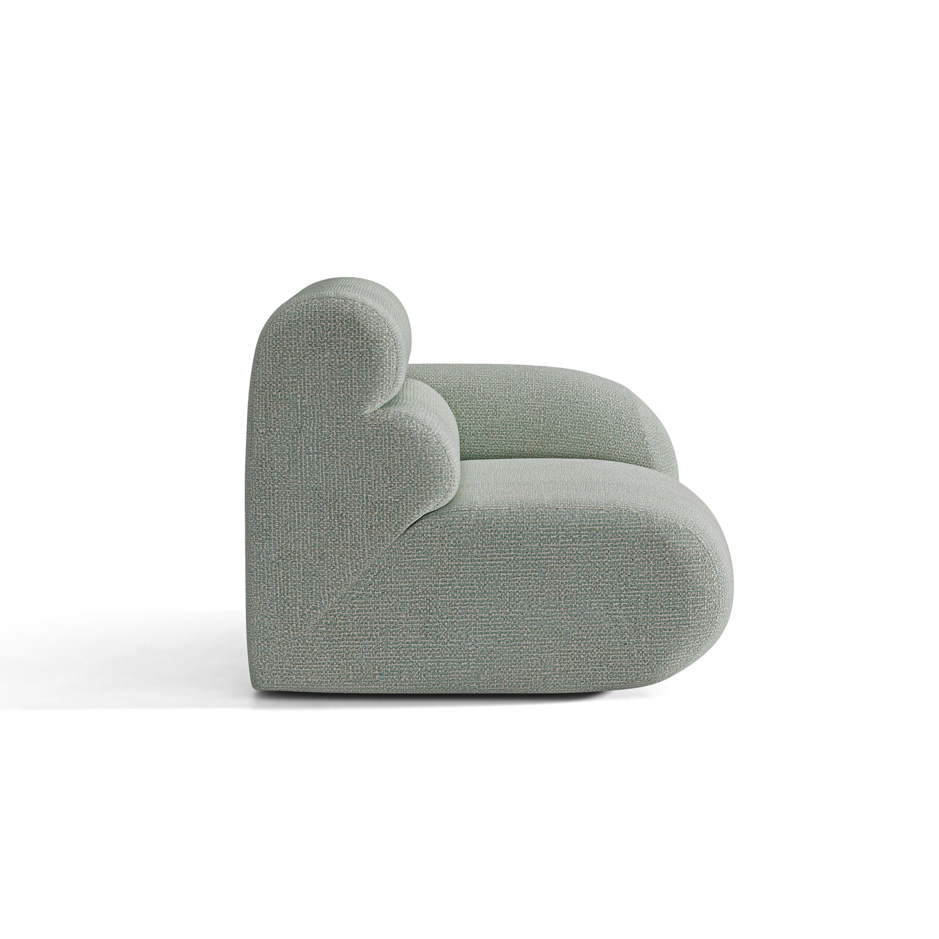 Sofa modułowa NEO - moduł prawostronny niebieski melanż
