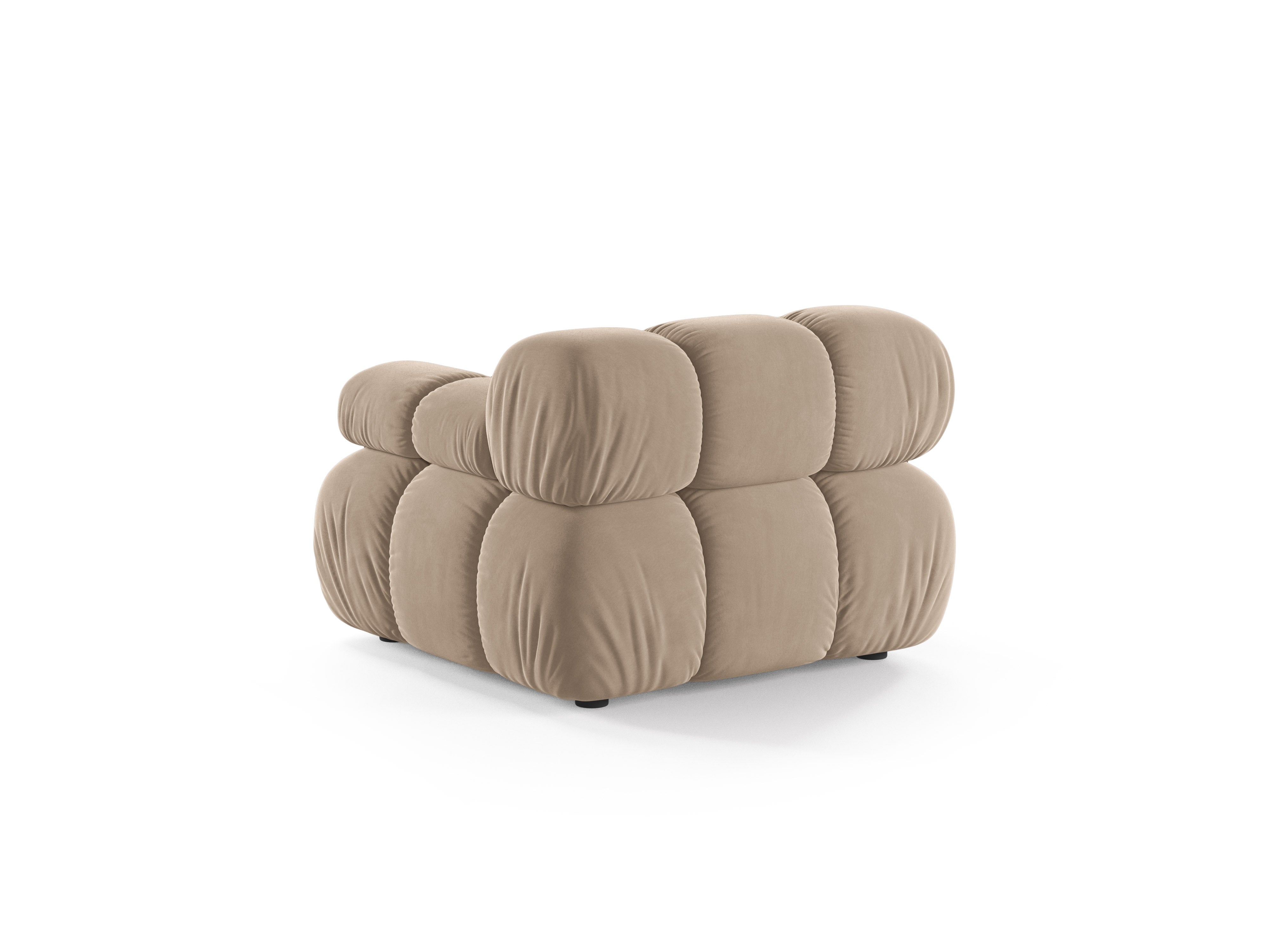 Sofa modułowa BELLIS - moduł prawostronny beżowy welur