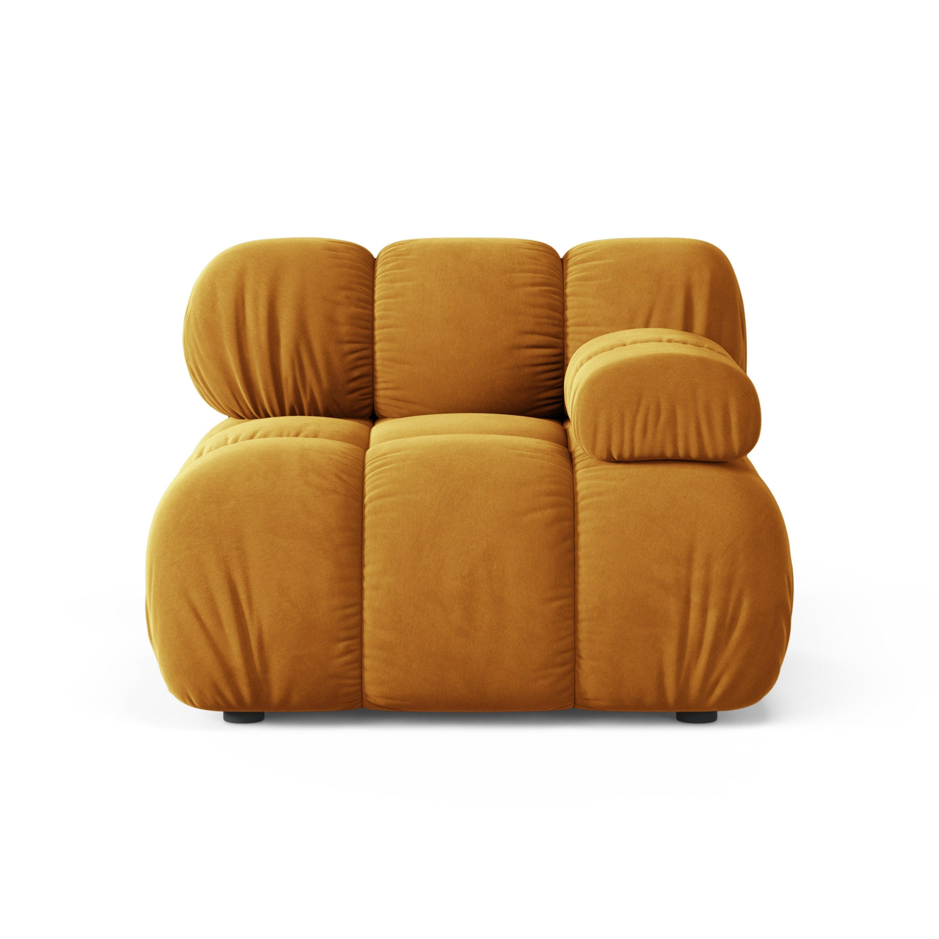 Sofa modułowa BELLIS - moduł prawostronny musztardowy welur