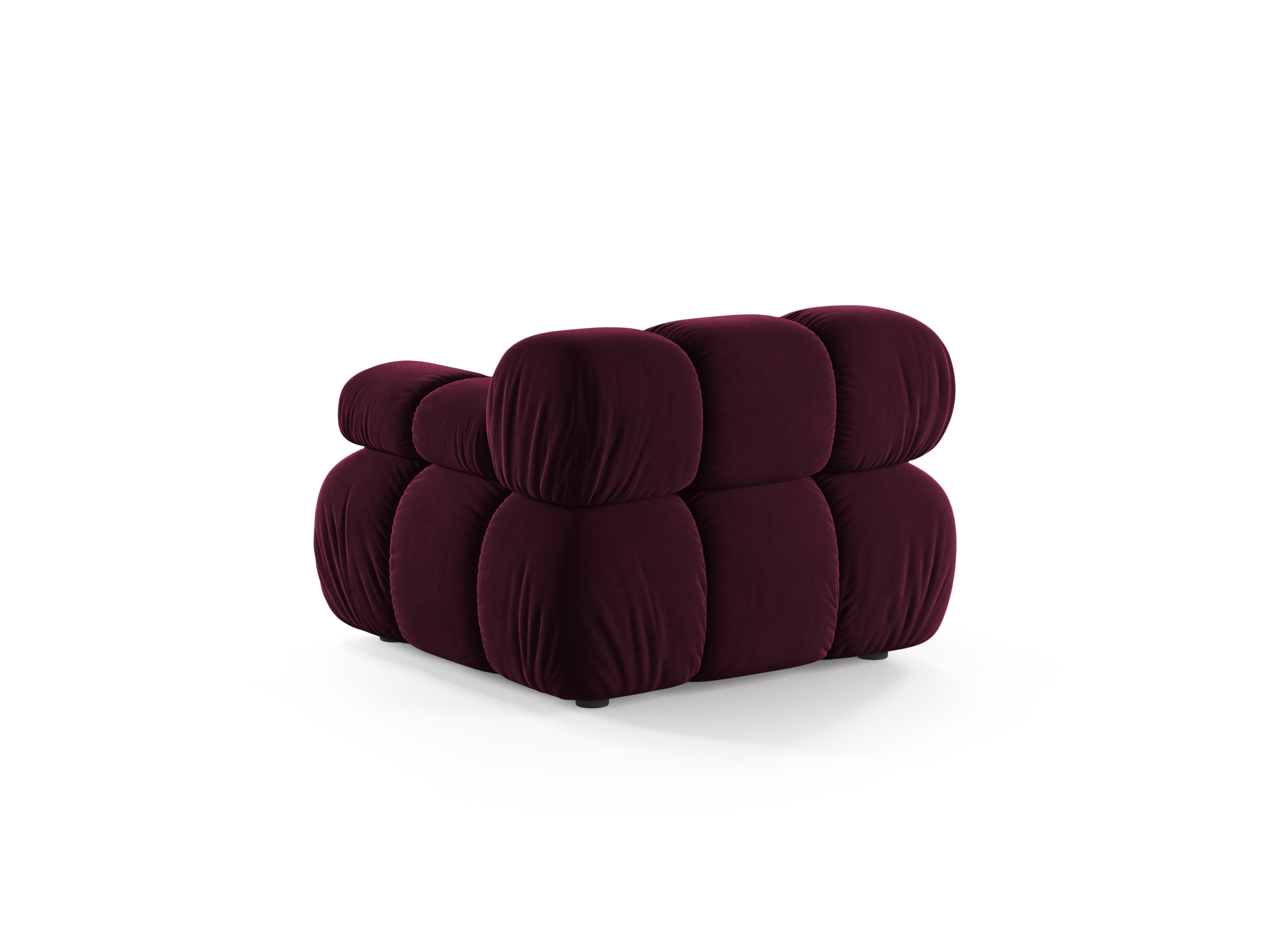 Sofa modułowa BELLIS - moduł prawostronny burgundowy welur