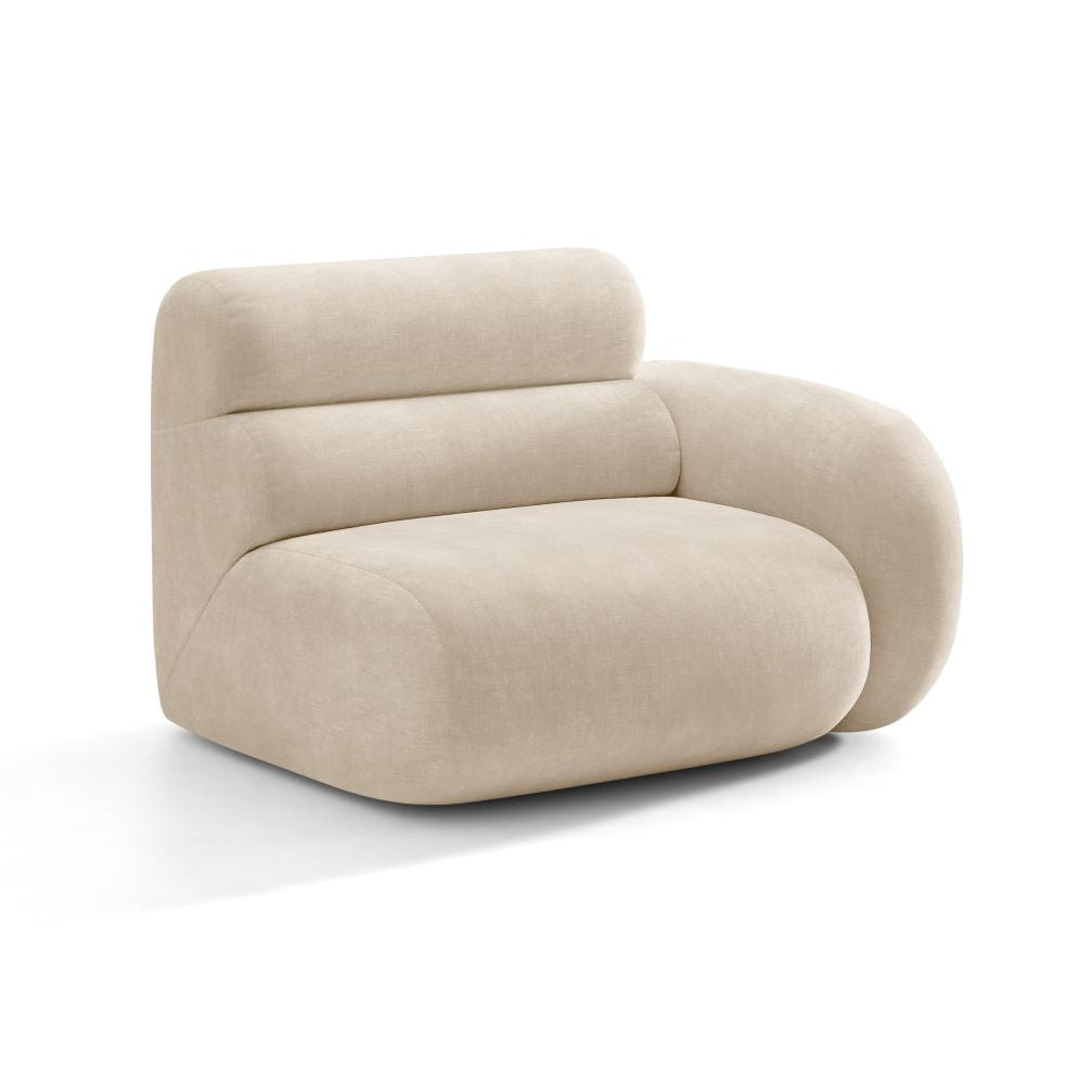 Sofa modułowa NEO - moduł prawostronny jasnobeżowy szenil