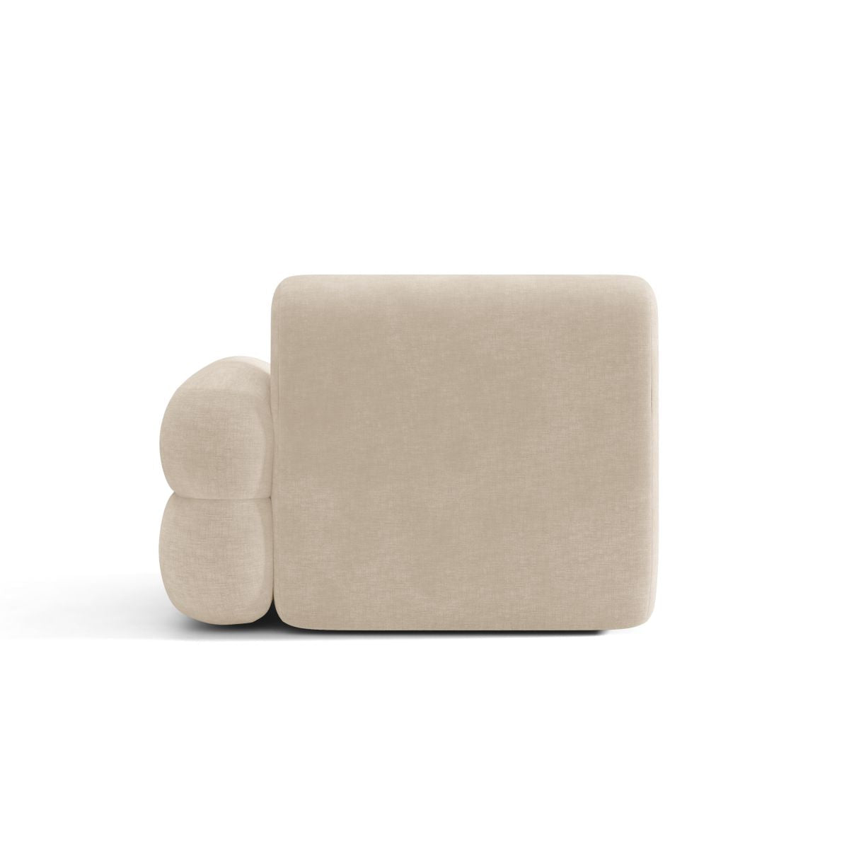 Sofa modułowa NEO - moduł prawostronny jasnobeżowy szenil