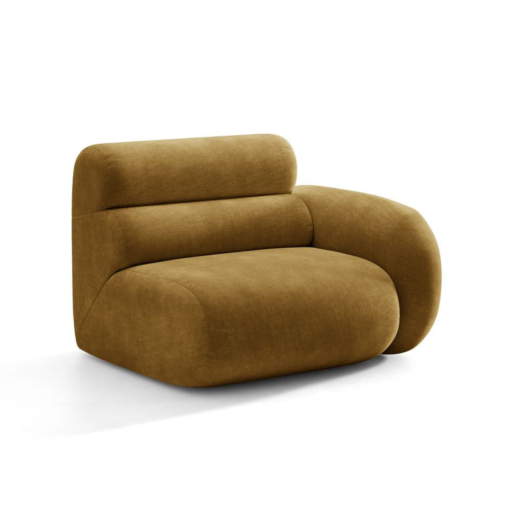 Sofa modułowa NEO - moduł prawostronny musztardowy szenil