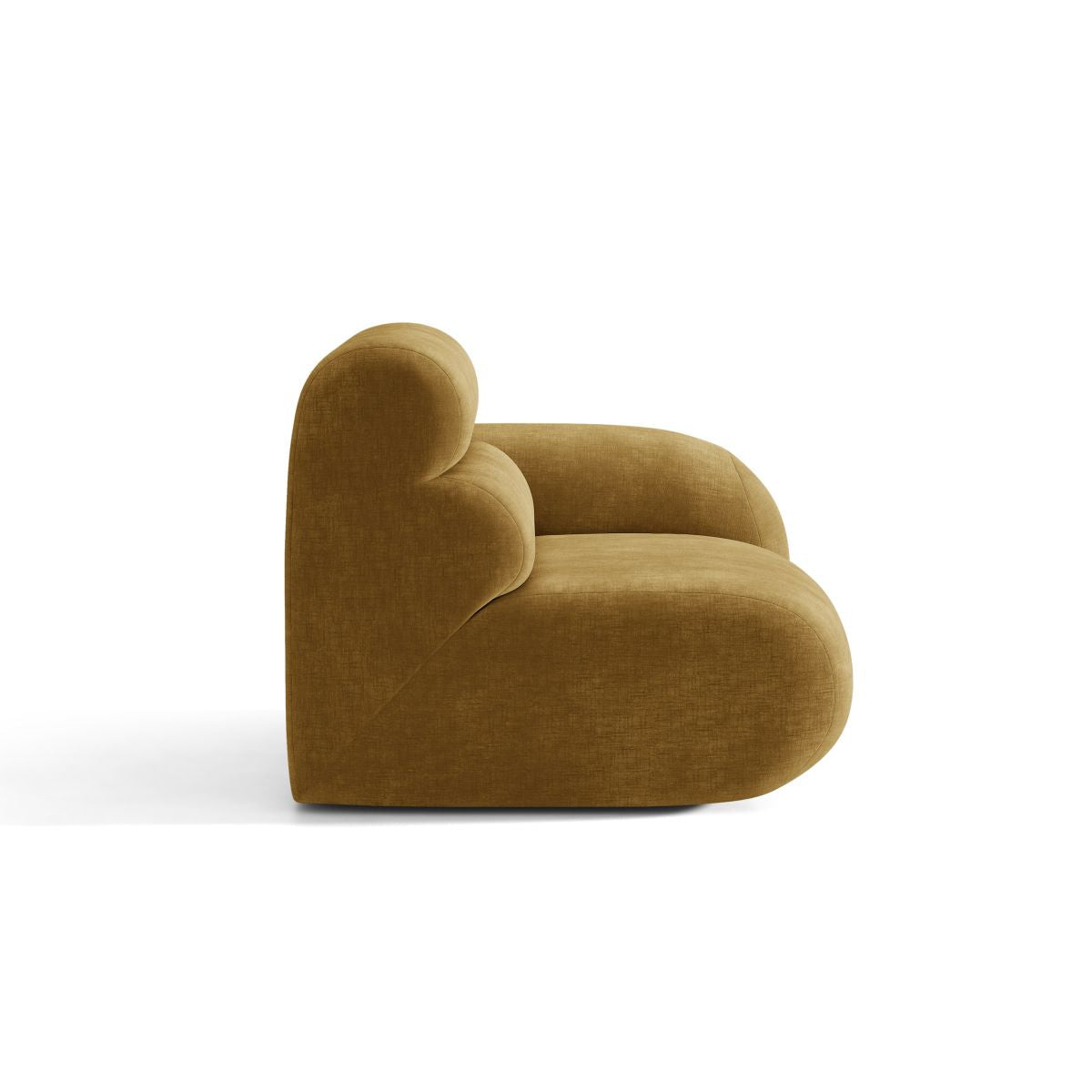 Sofa modułowa NEO - moduł prawostronny musztardowy szenil