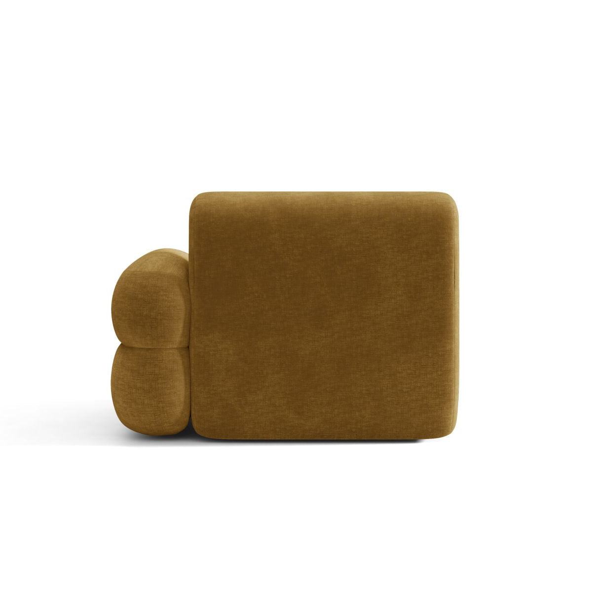 Sofa modułowa NEO - moduł prawostronny musztardowy szenil