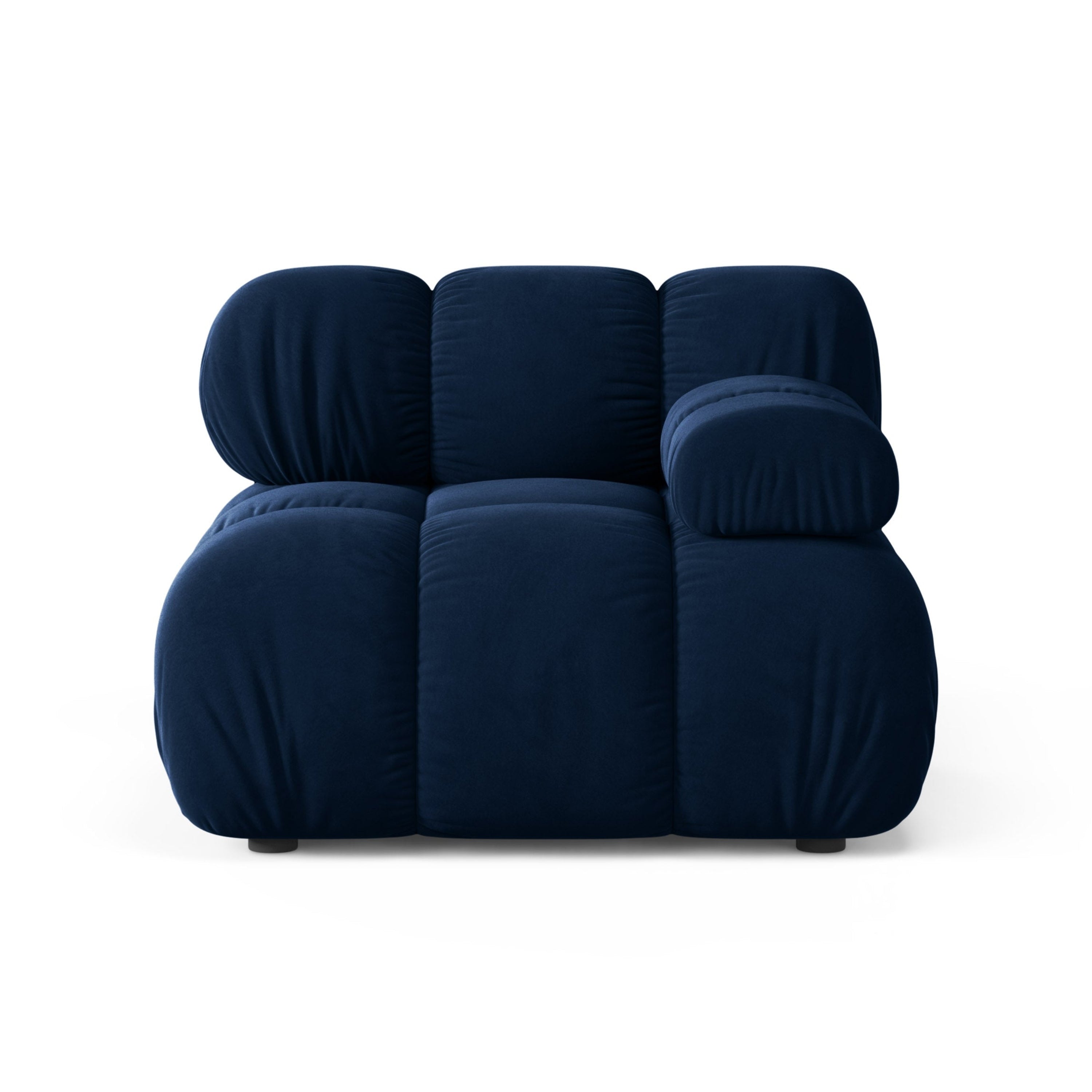 Sofa modułowa aksamitna BELLIS - moduł prawostronny granat królewski