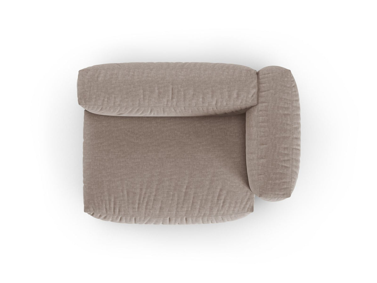 Moduł podwójny z prawym podłokietnikiem XL MARTINA ciemnobeżowy – detal wykonania