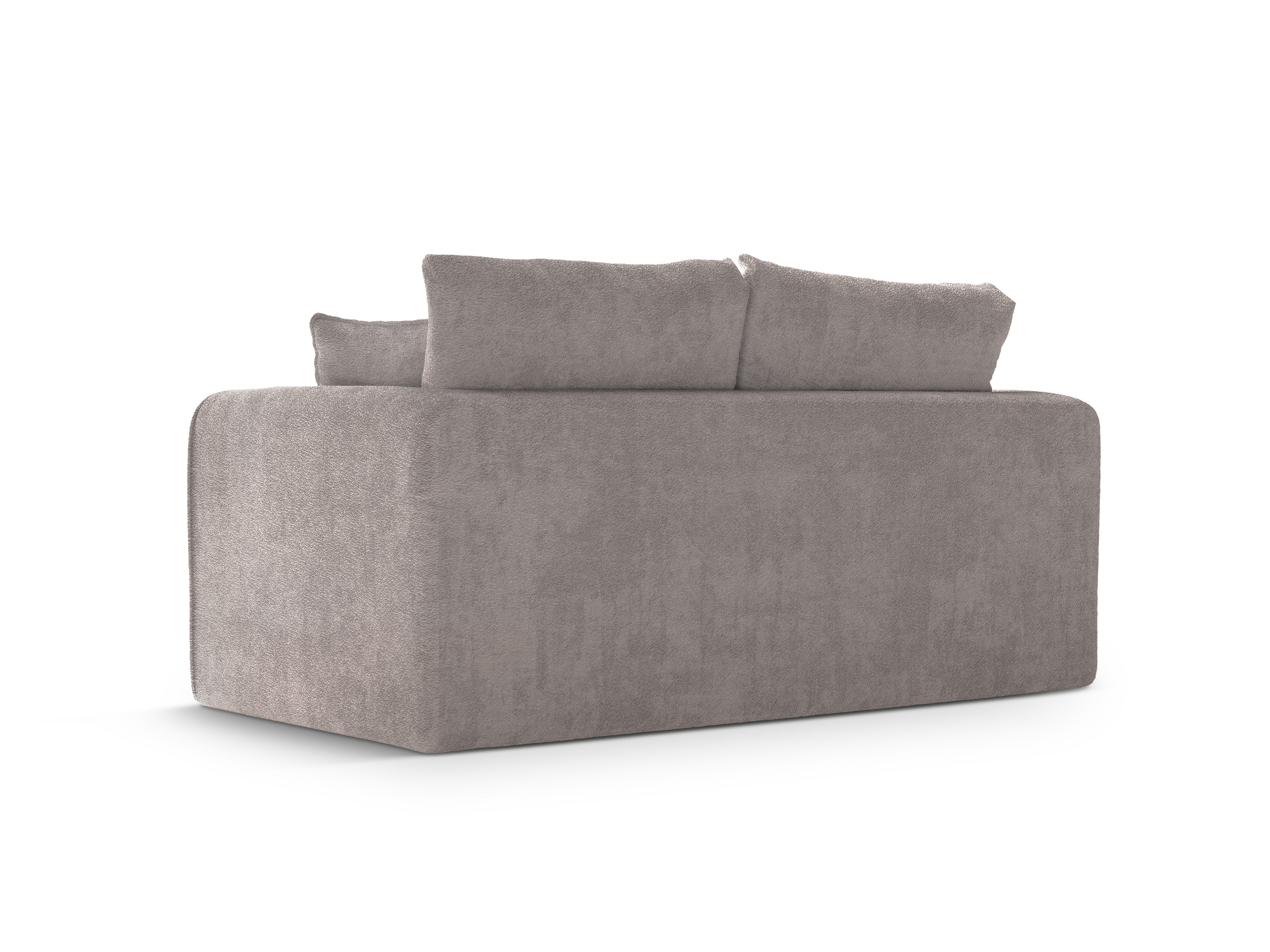 Sofa 2-osobowa z funkcją spania LIDO ciepły szary boucle