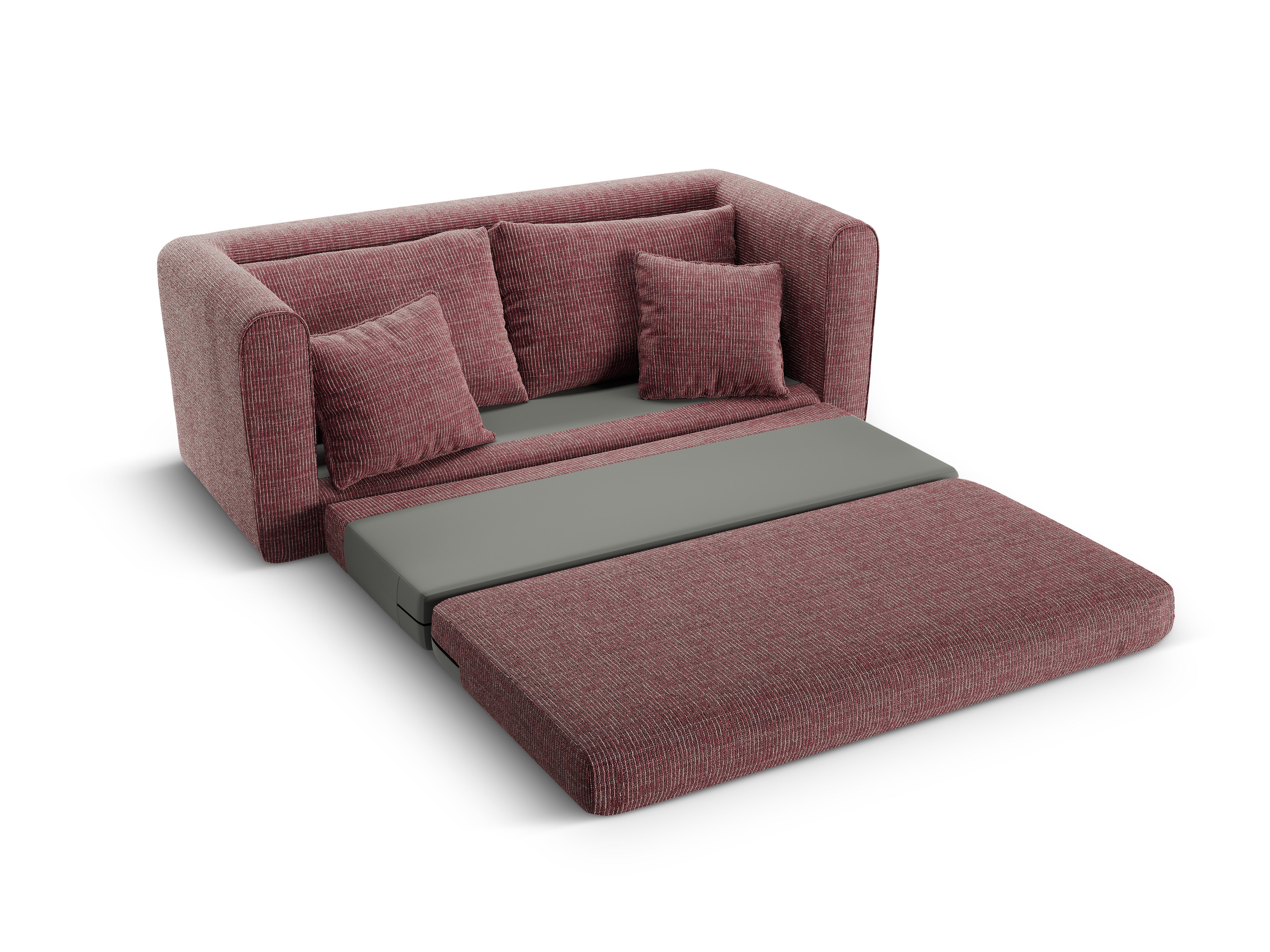 Sofa 2-osobowa z funkcją spania LIDO czerwony melanż
