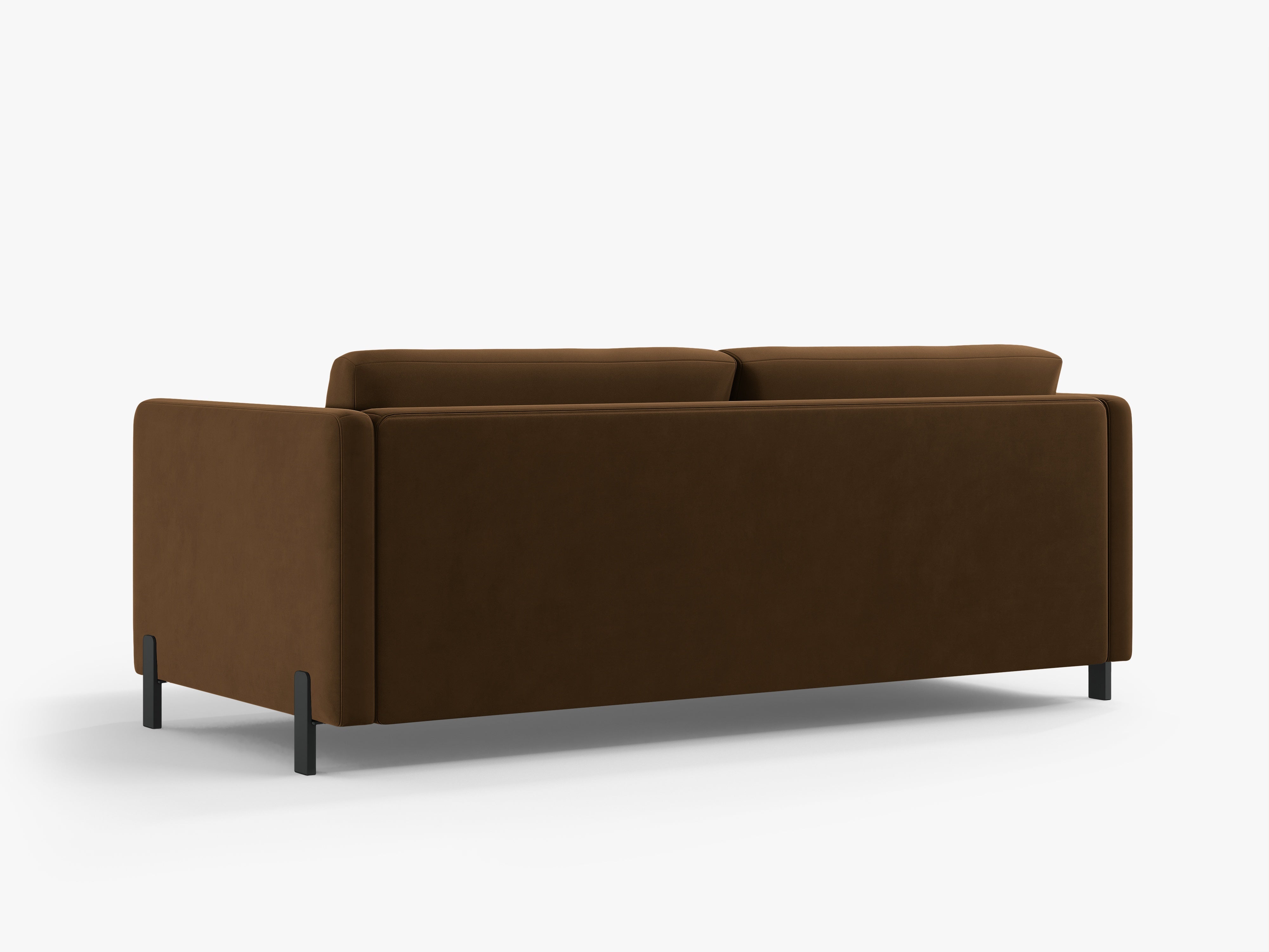 Sofa aksamitna 2-osobowa z funkcją spania GLORIA czekoladowy