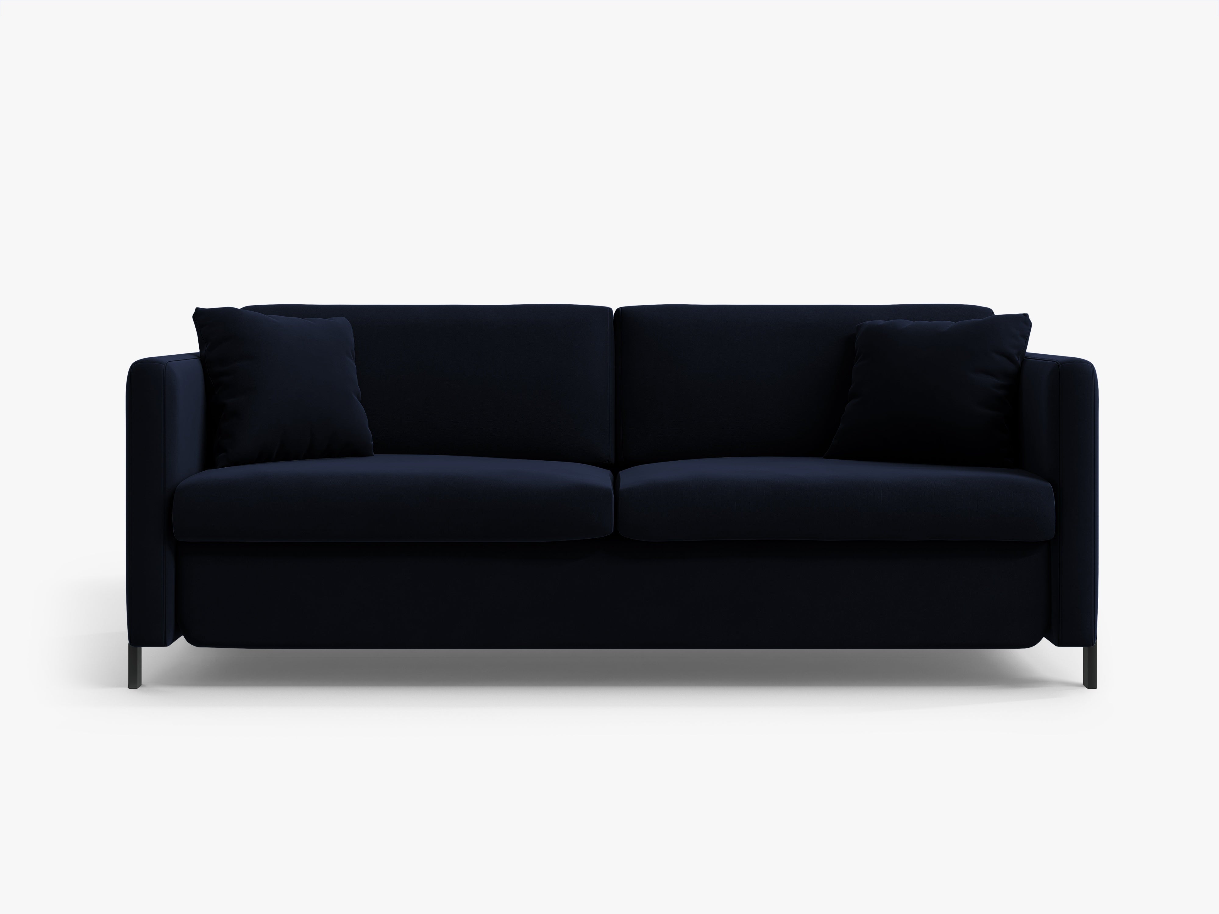 Sofa aksamitna 2-osobowa z funkcją spania GLORIA granat królewski