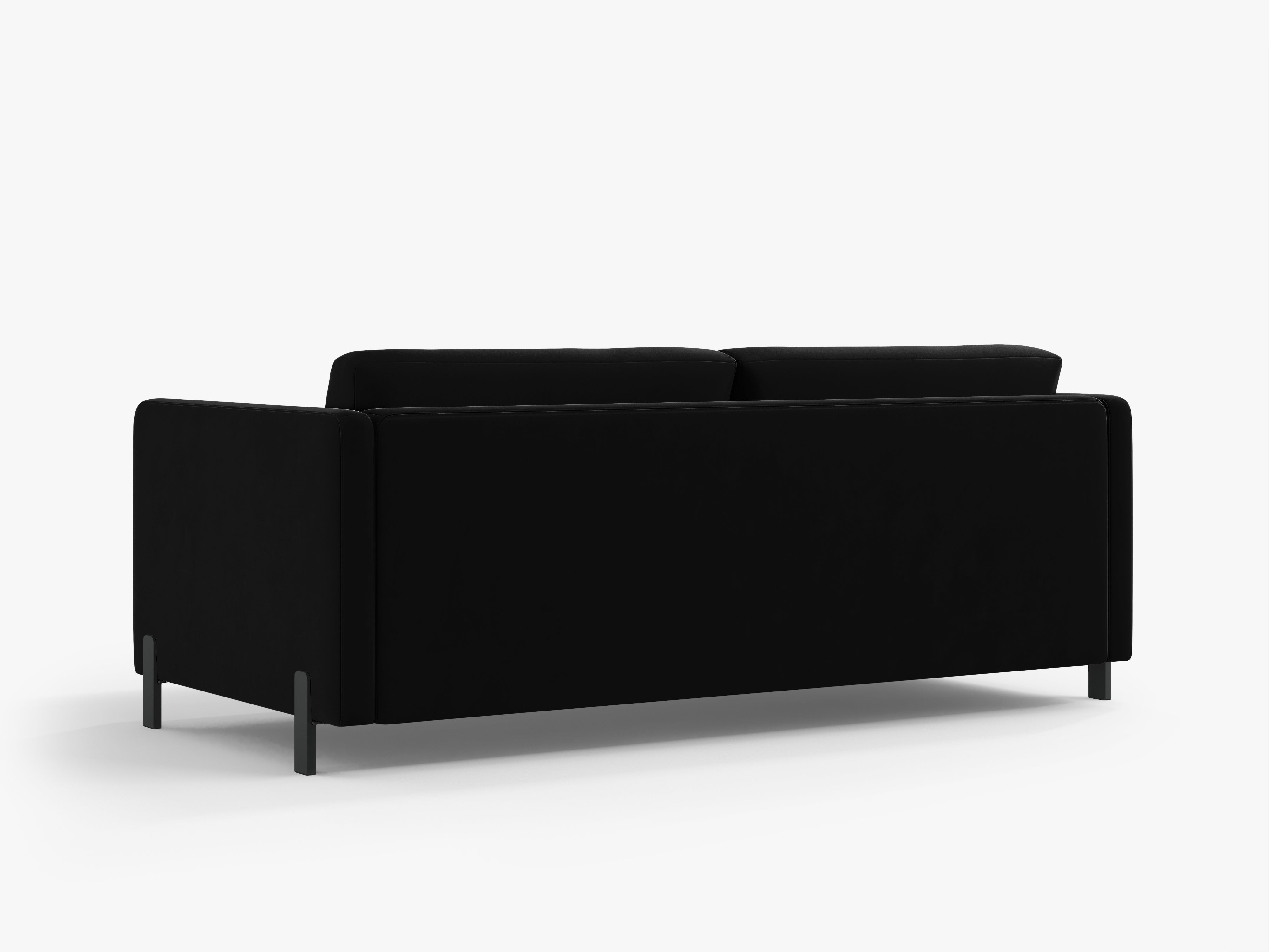 Sofa aksamitna 2-osobowa z funkcją spania GLORIA czarny