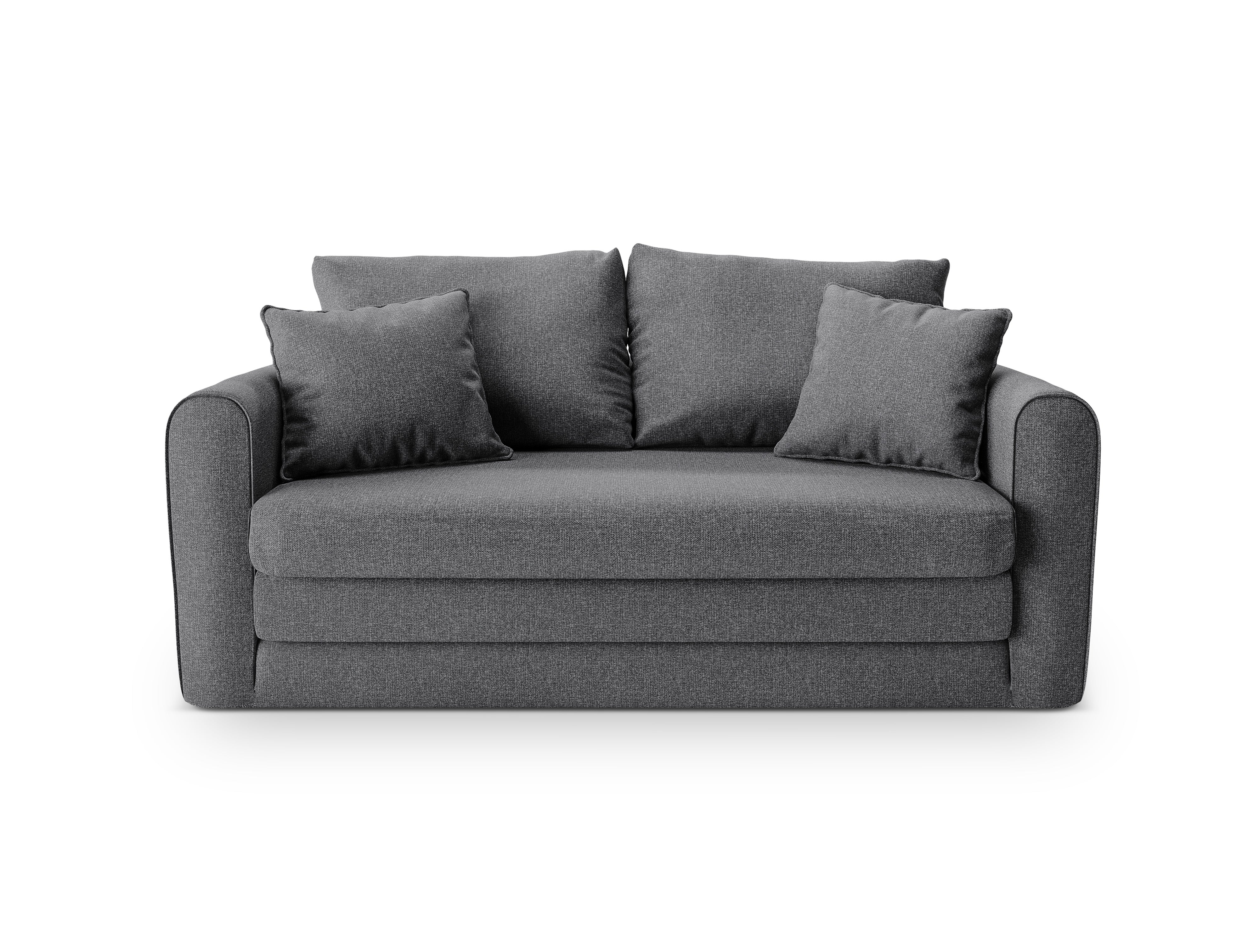 Sofa 2-osobowa z funkcją spania LIDO ciemny szary