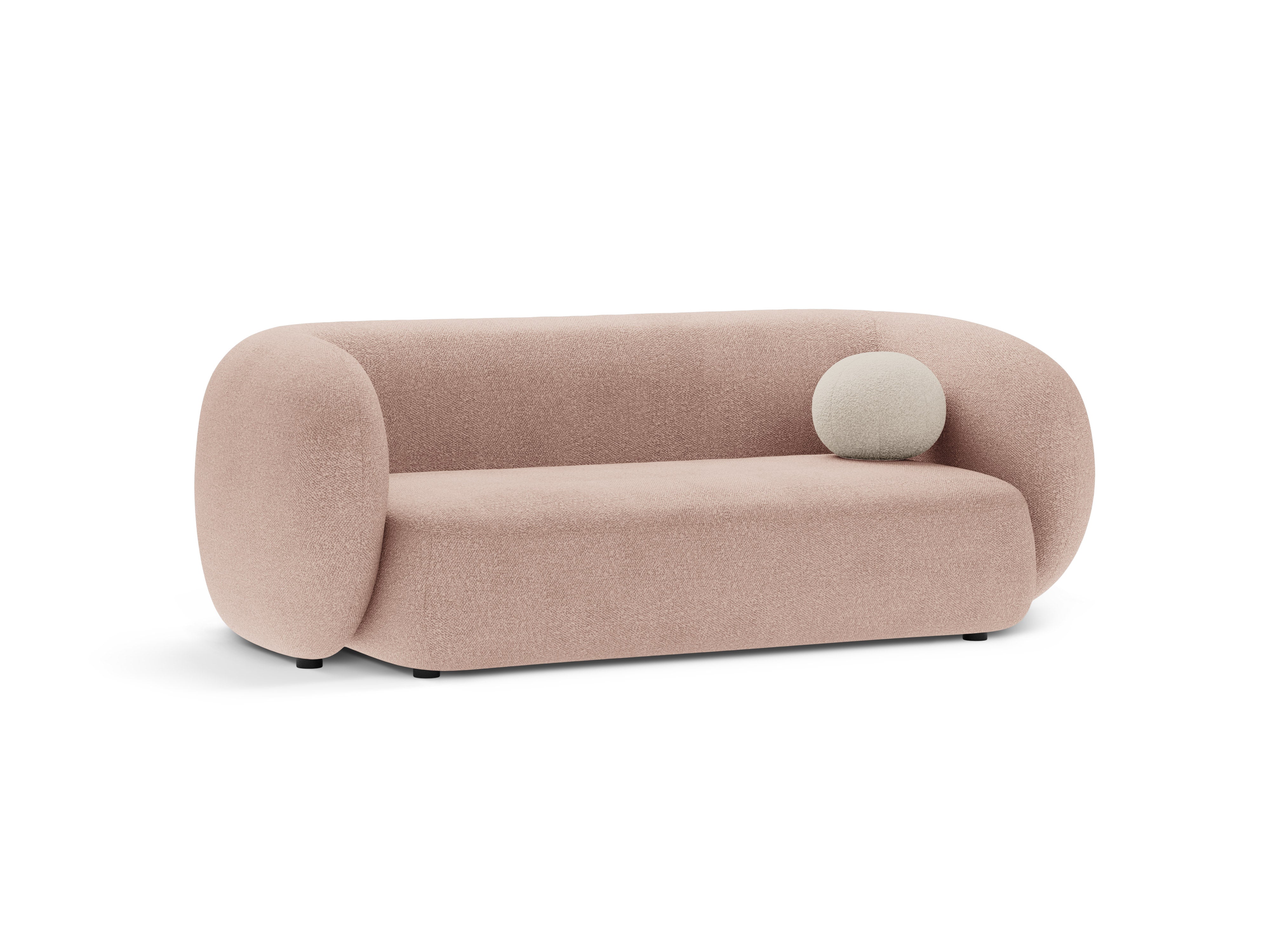Sofa 2-osobowa KATE różowy boucle