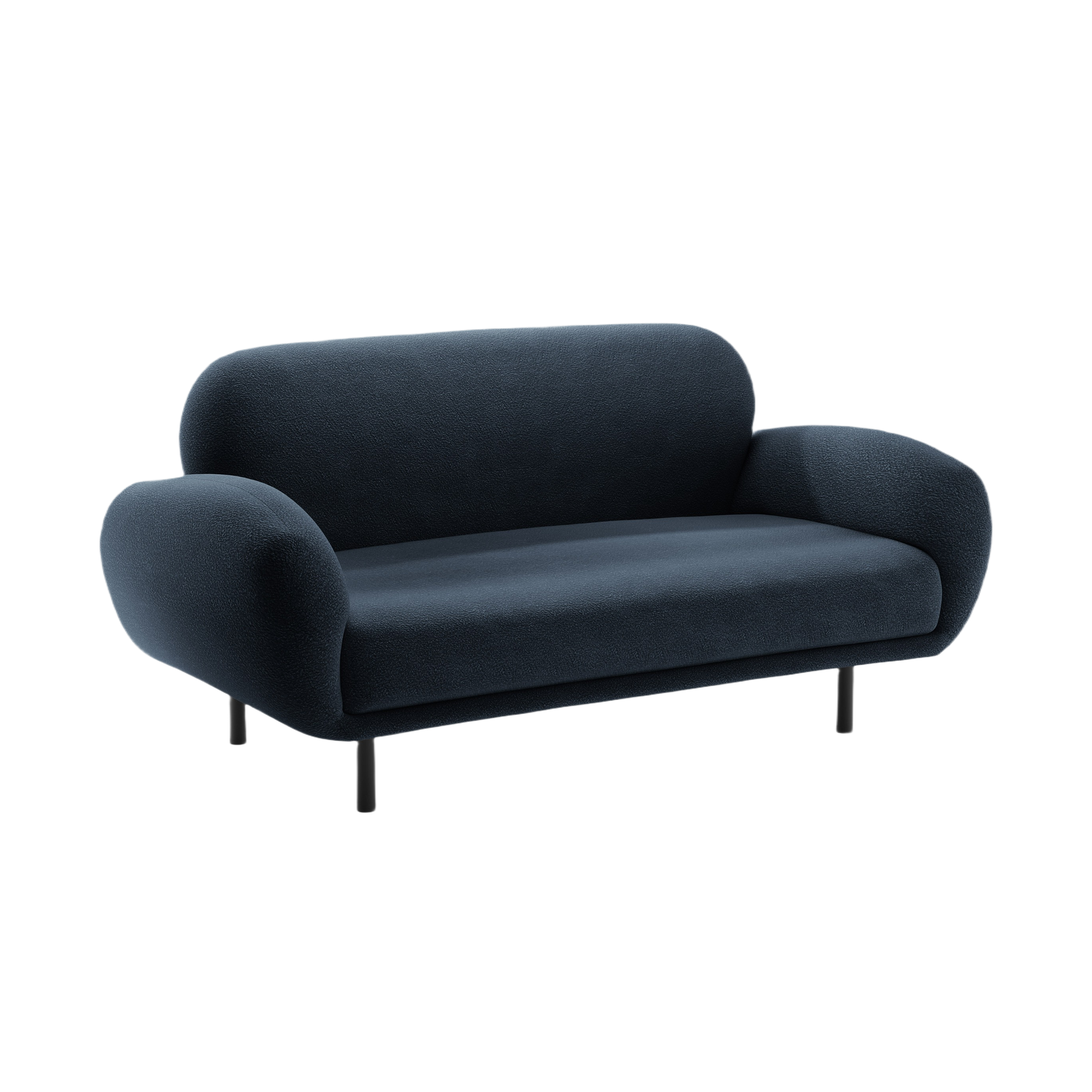 2-seater Sofa POPPY navy boucle