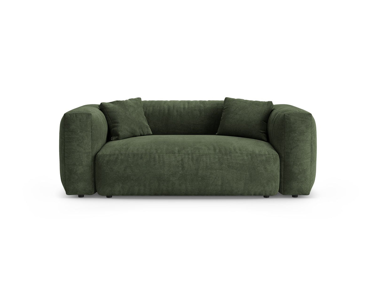 Sofa aksamitna 2-osobowa MARTINA zielony – Micadoni
