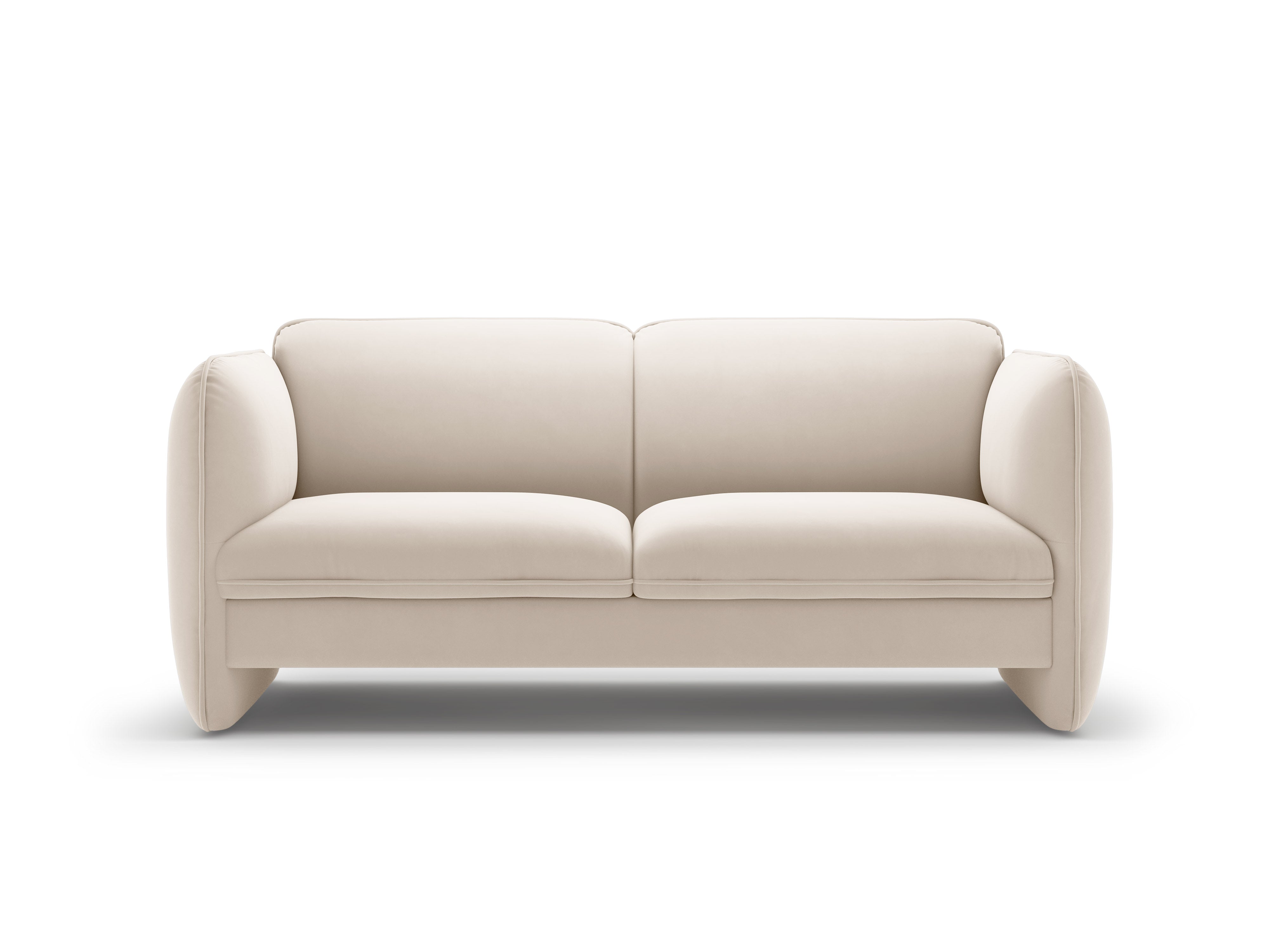 Sofa 2-osobowa aksamitna GEORGIA jasnobeżowy