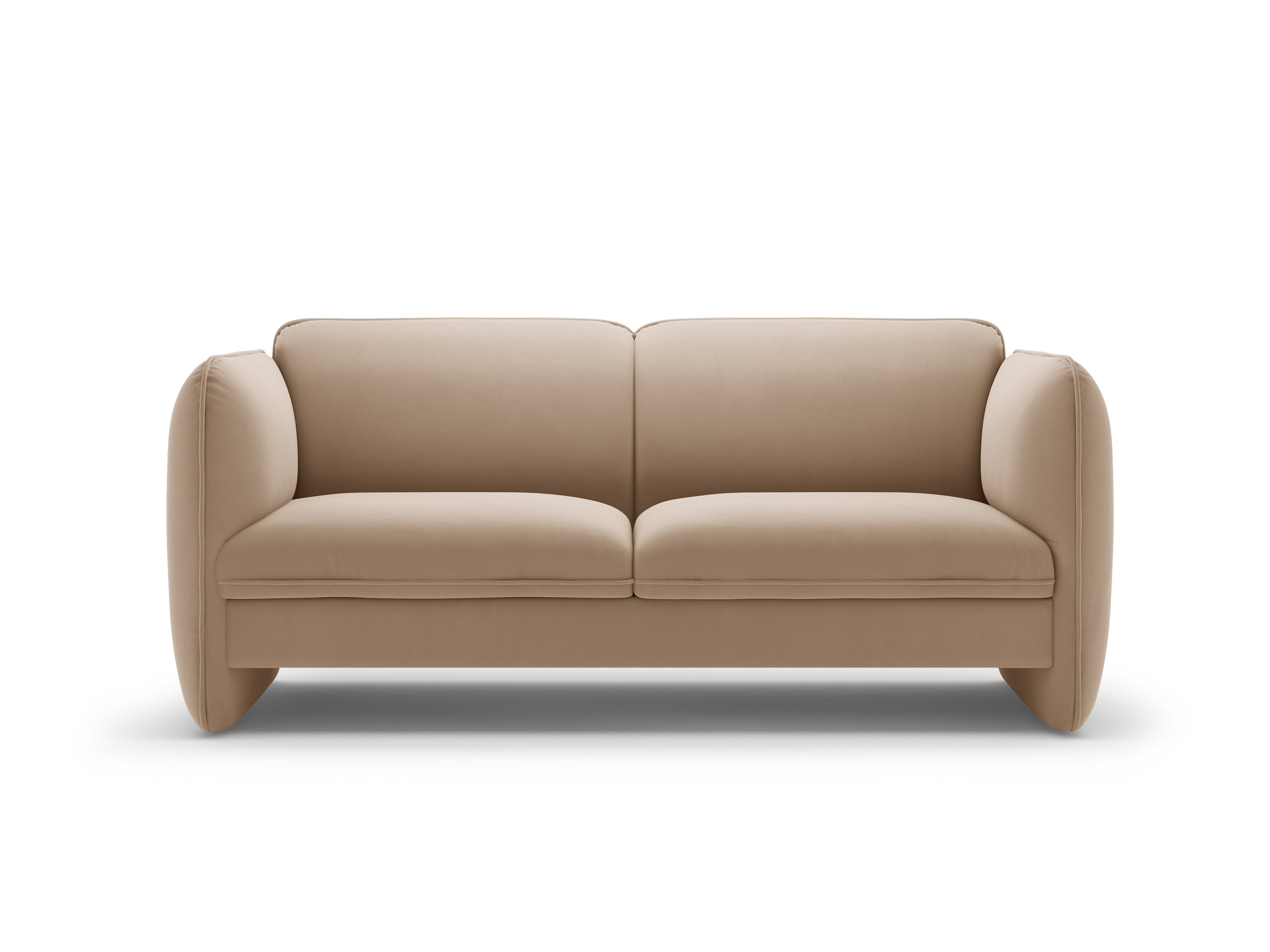 Sofa 2-osobowa aksamitna GEORGIA beżowy