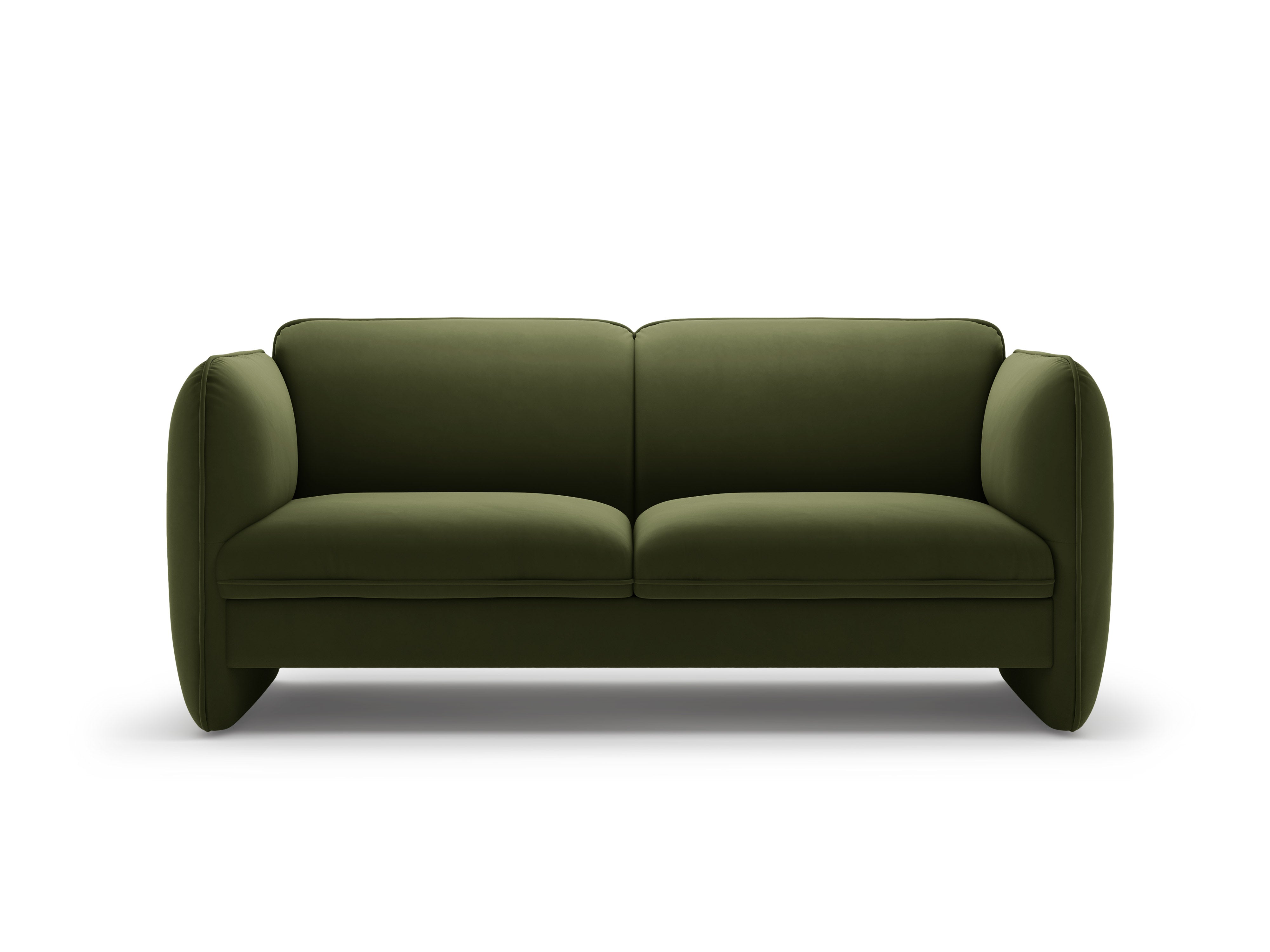 Sofa 2-osobowa aksamitna GEORGIA wojskowy zielony