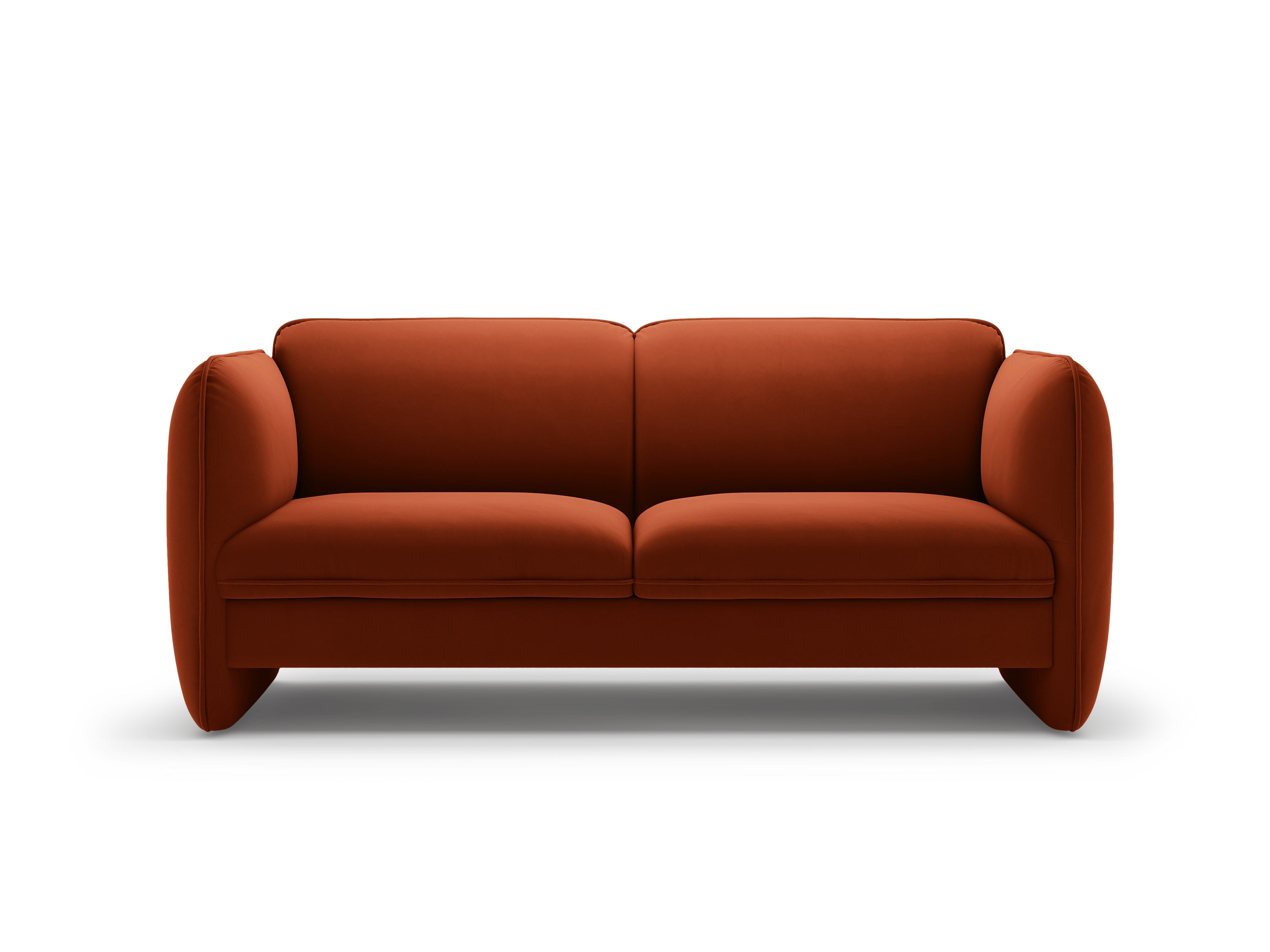 Sofa 2-osobowa aksamitna GEORGIA kasztanowy