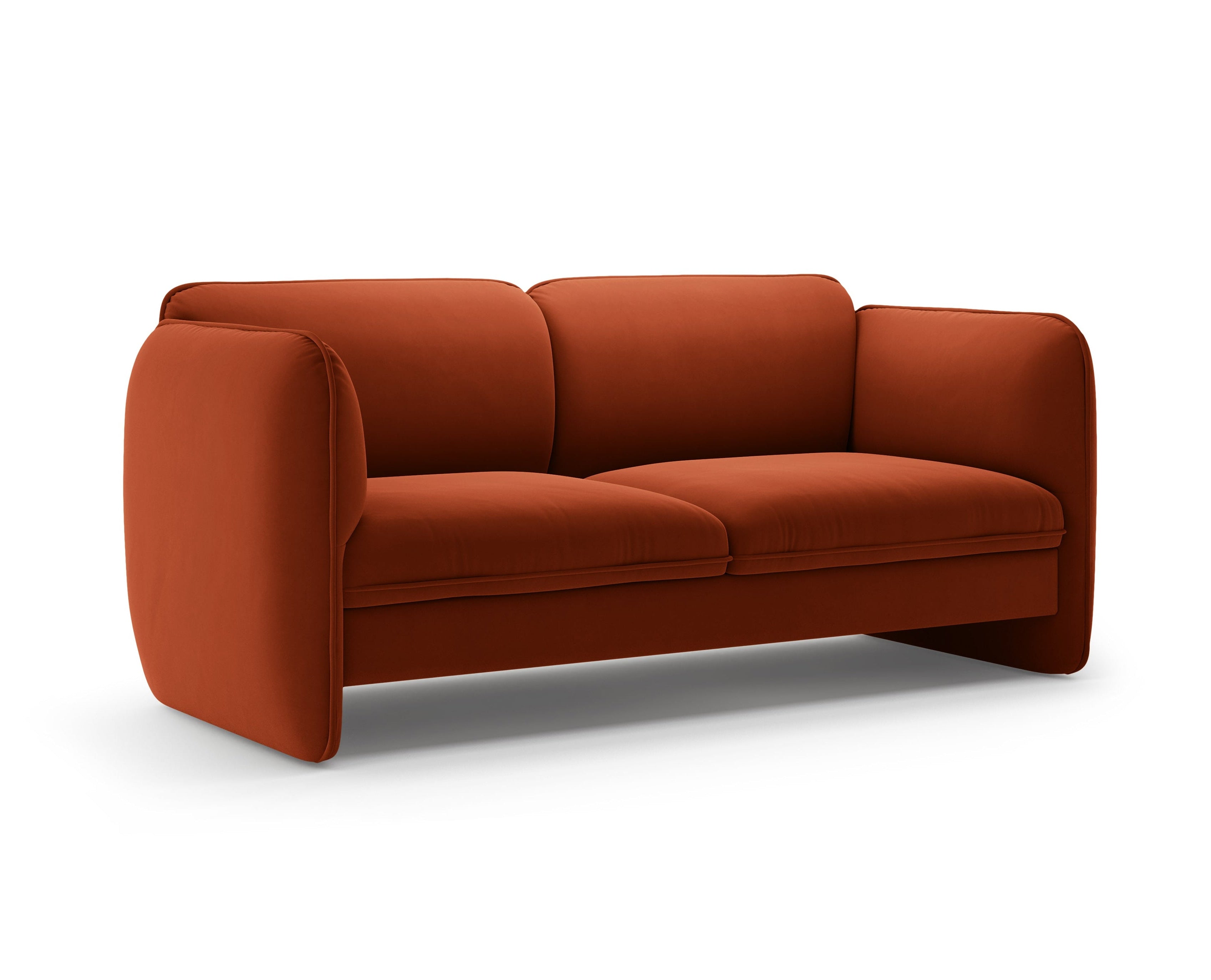 Sofa 2-osobowa aksamitna GEORGIA kasztanowy