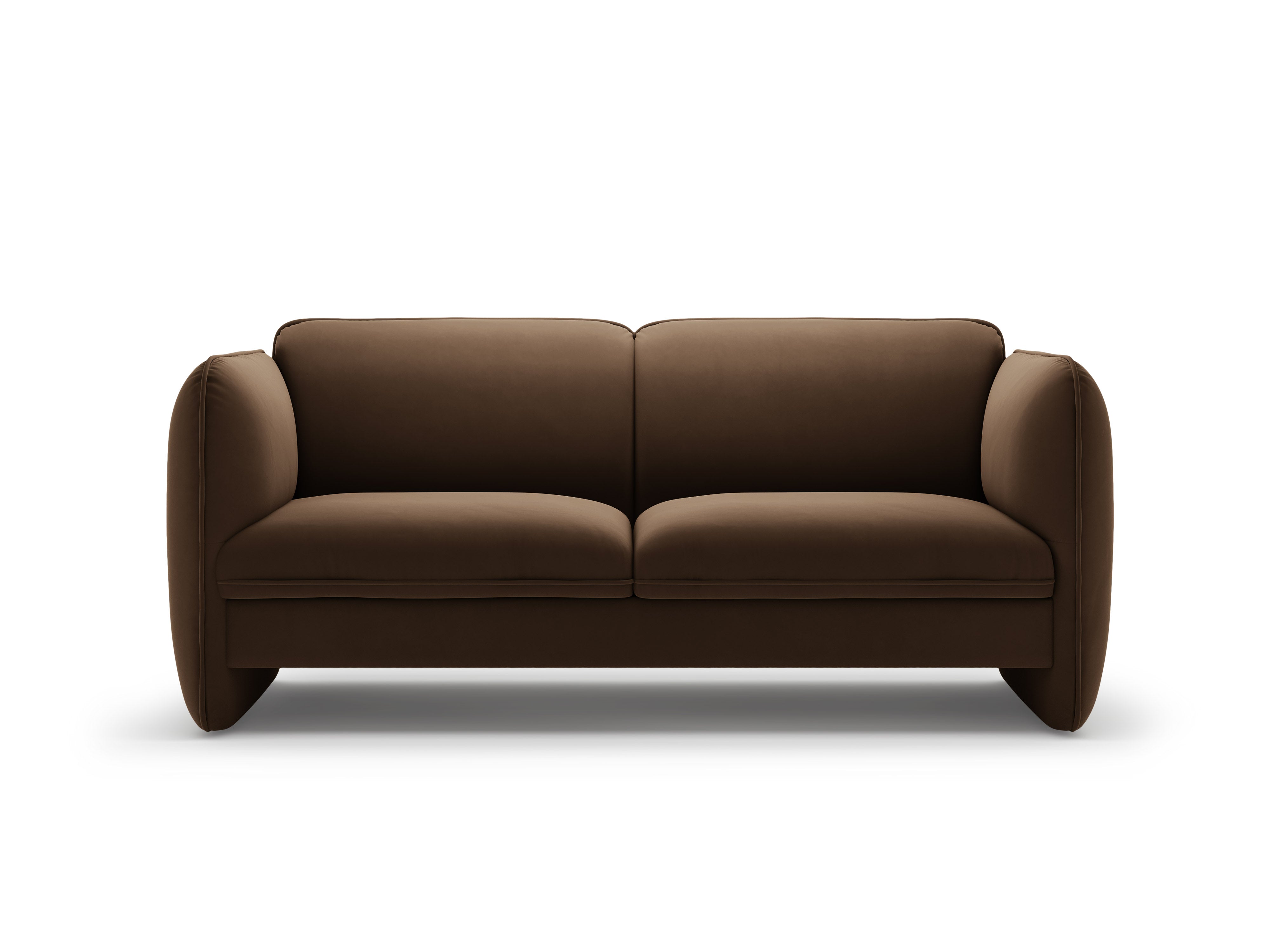 Sofa 2-osobowa aksamitna GEORGIA czekoladowy