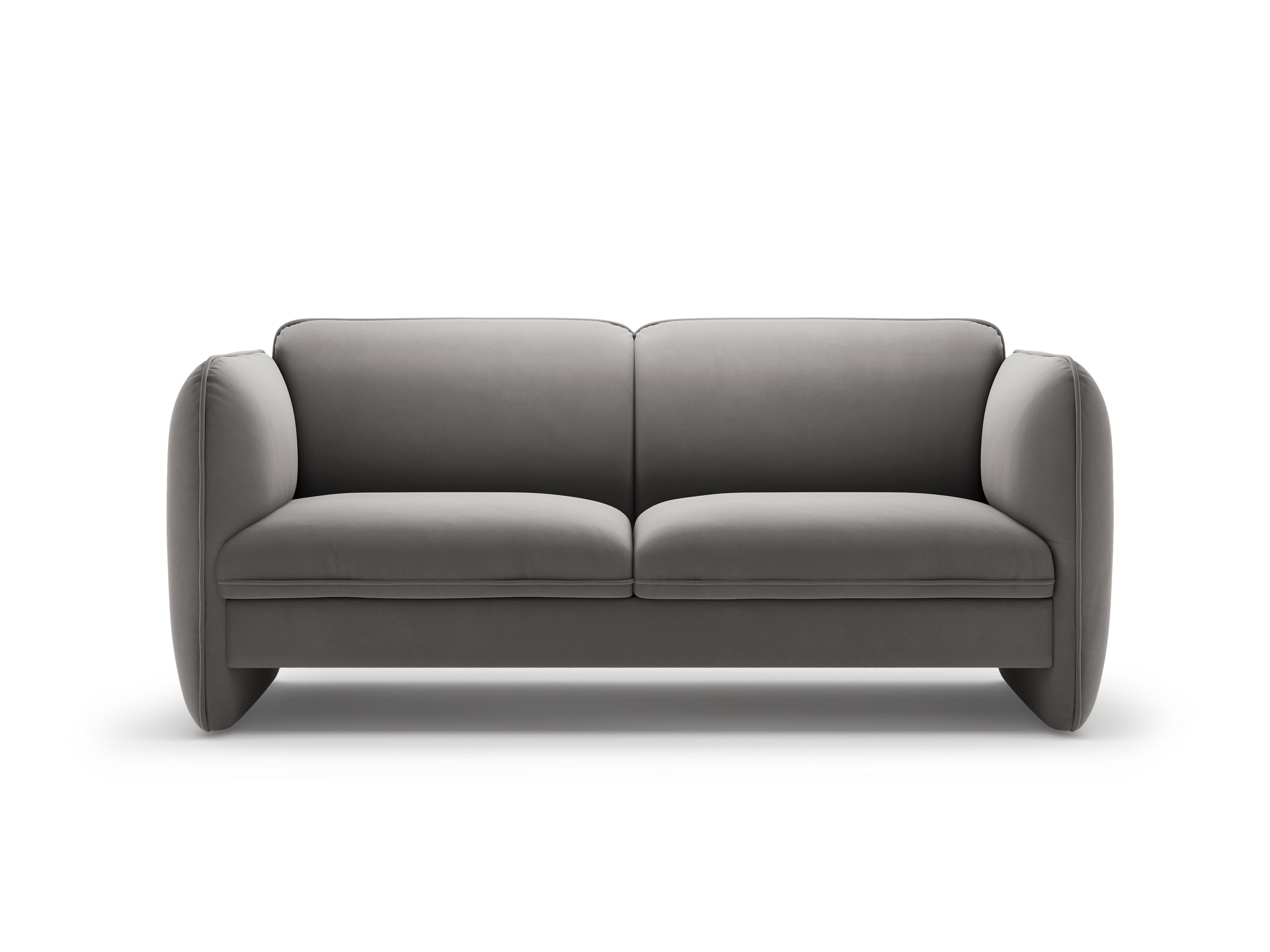 Sofa 2-osobowa aksamitna GEORGIA szary