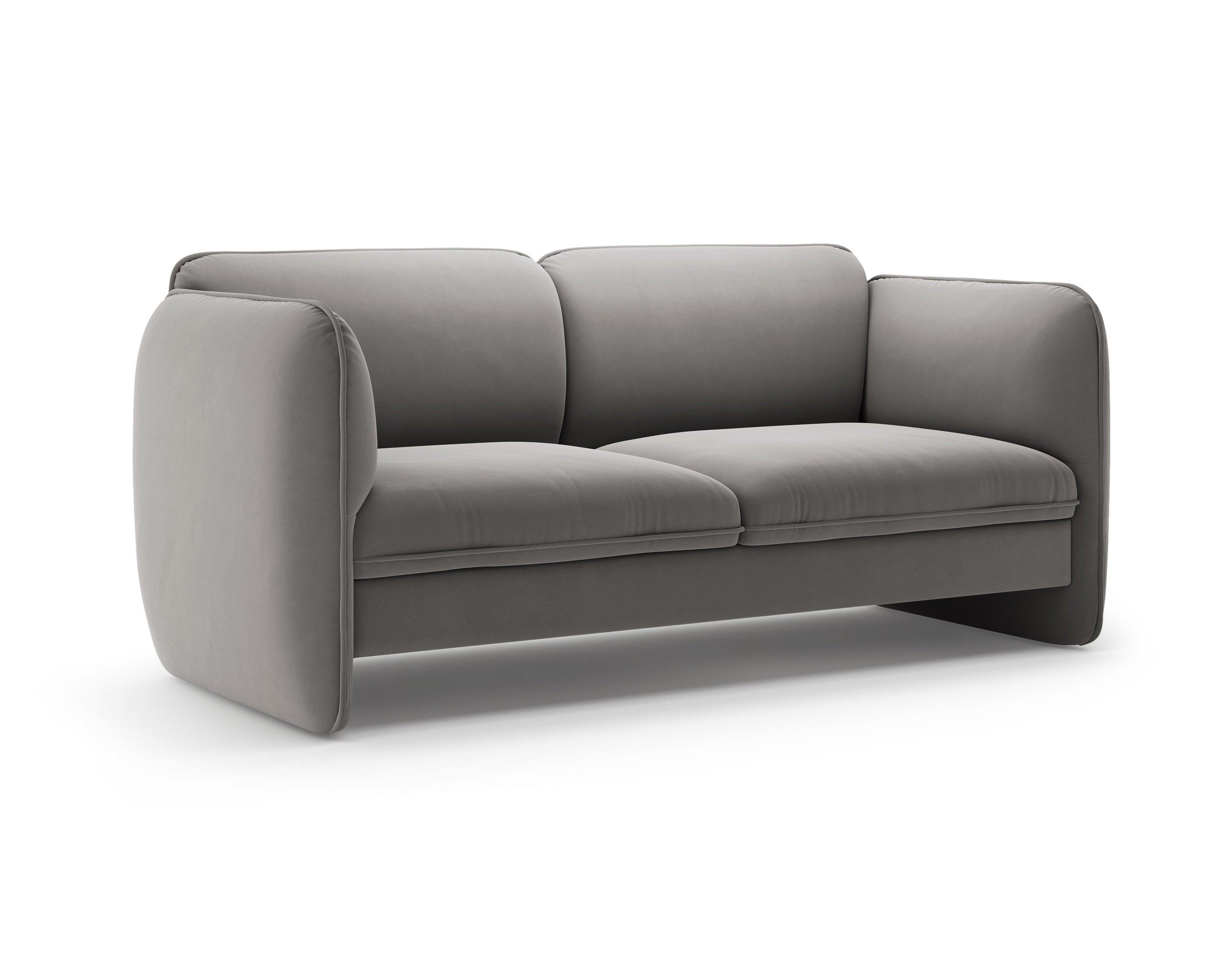 Sofa 2-osobowa aksamitna GEORGIA szary