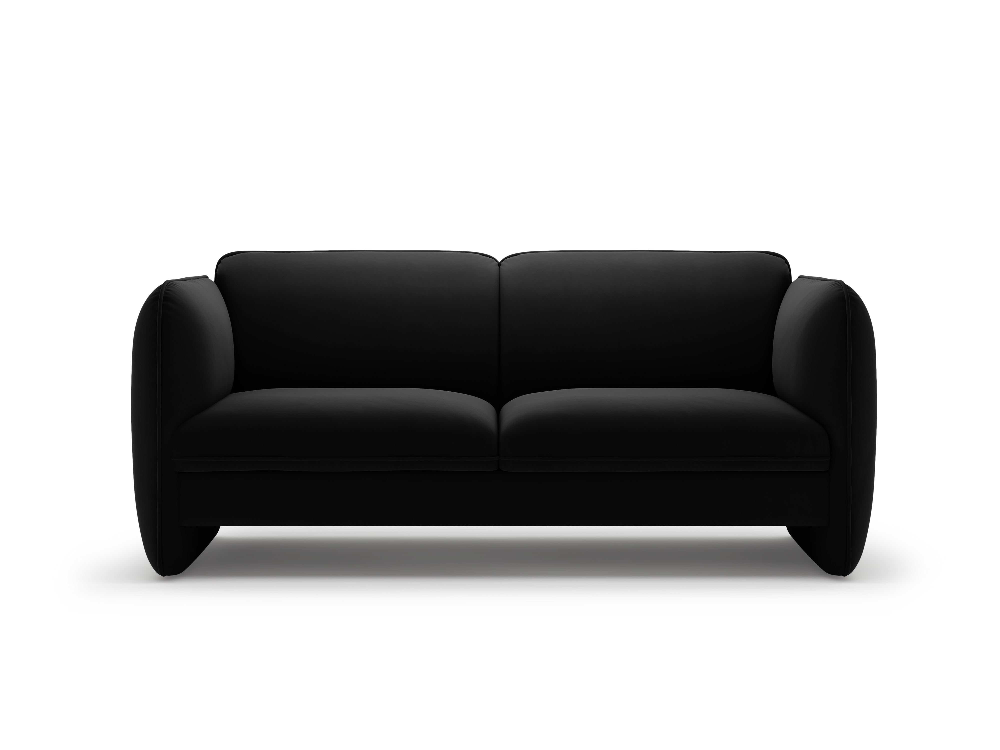 Sofa 2-osobowa aksamitna GEORGIA czarny
