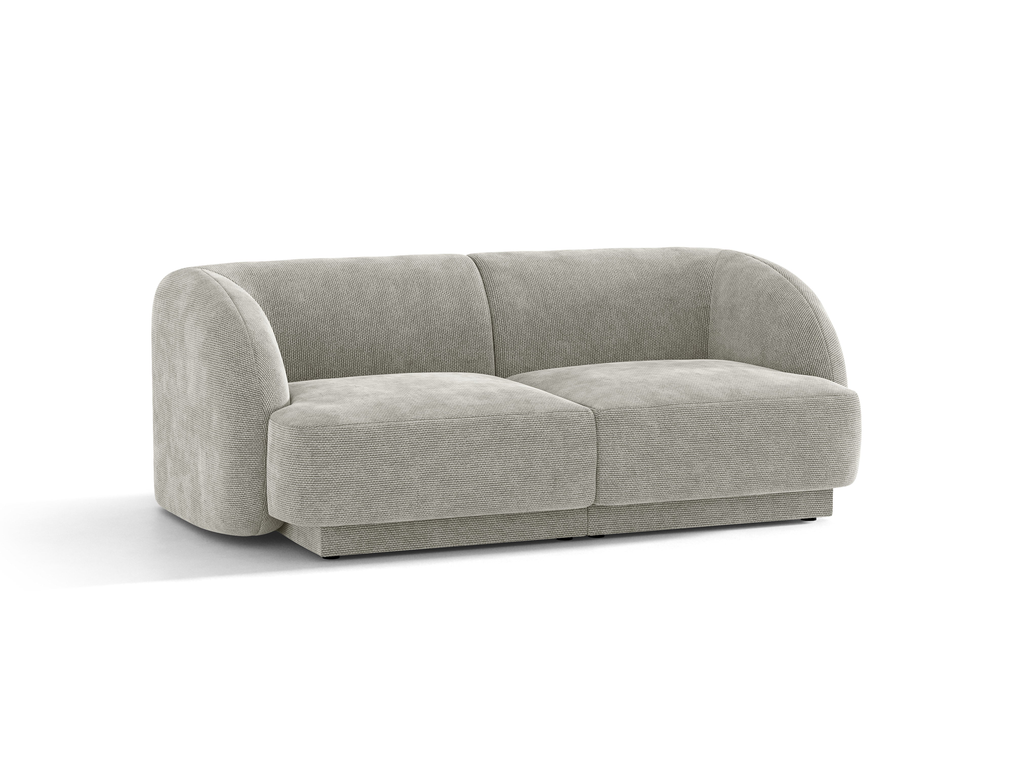 Sofa 2-osobowa MILEY jasnoszary szenil jedwabisty