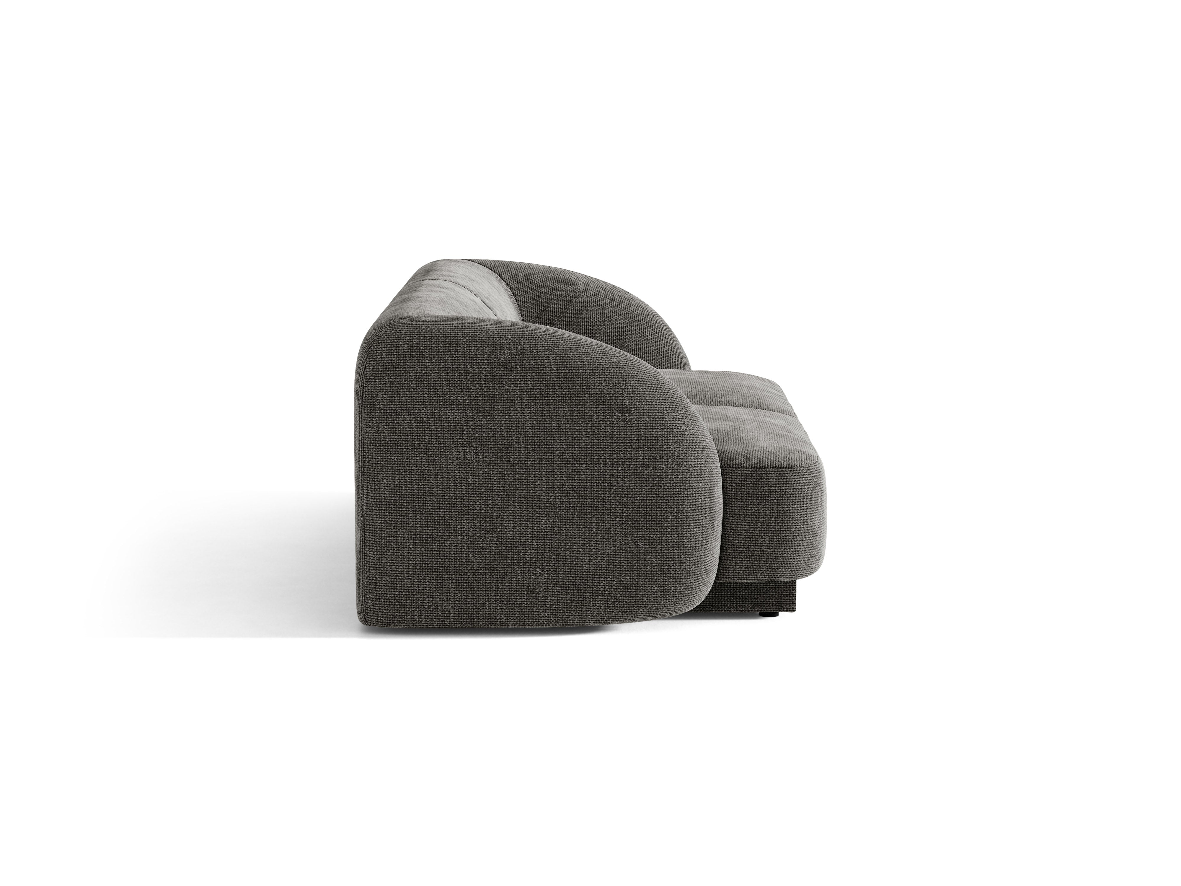 Sofa 2-osobowa MILEY szary szenil jedwabisty