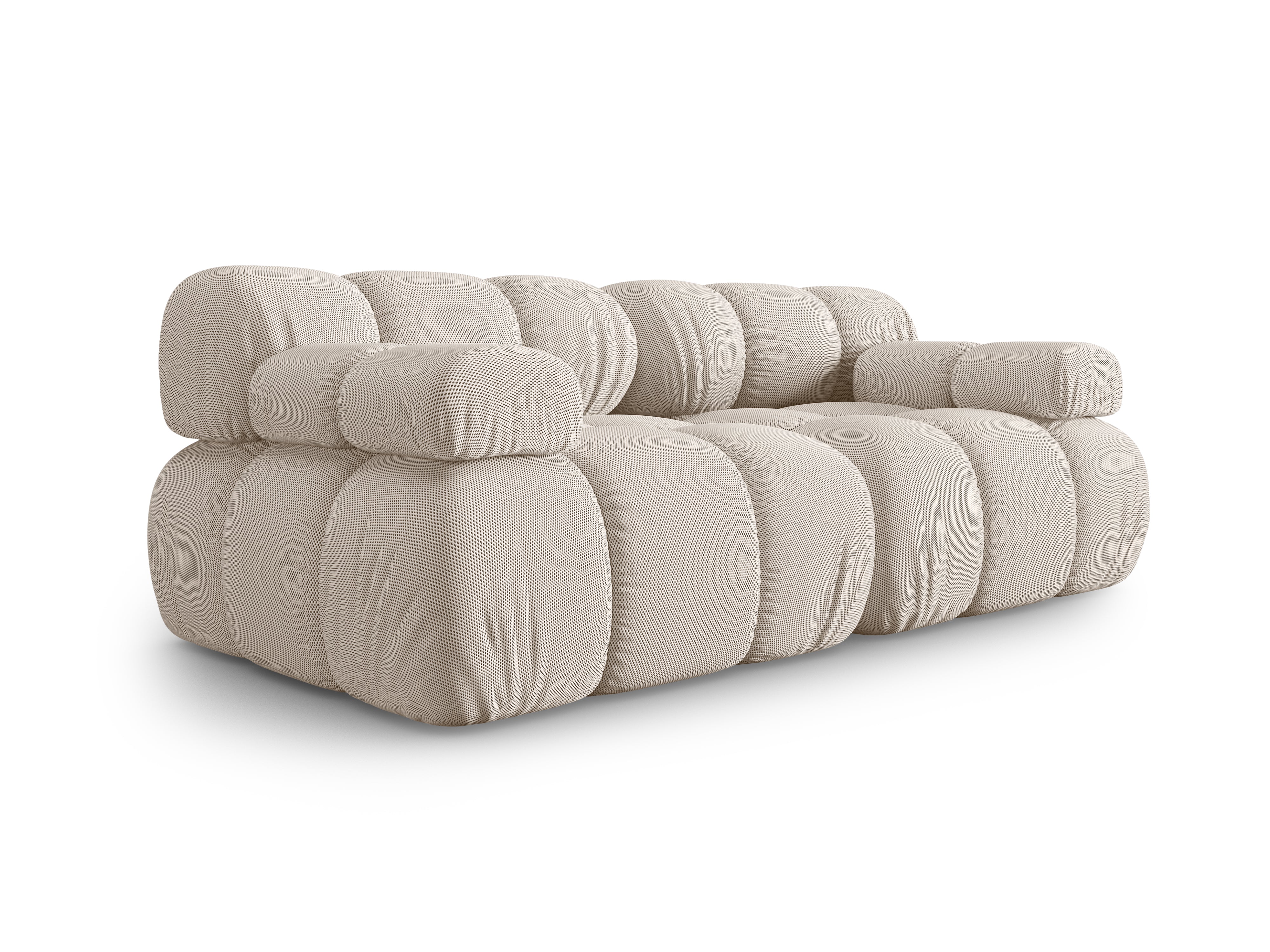 Sofa modułowa 2-osobowa BELLIS beżowa tkanina 3D