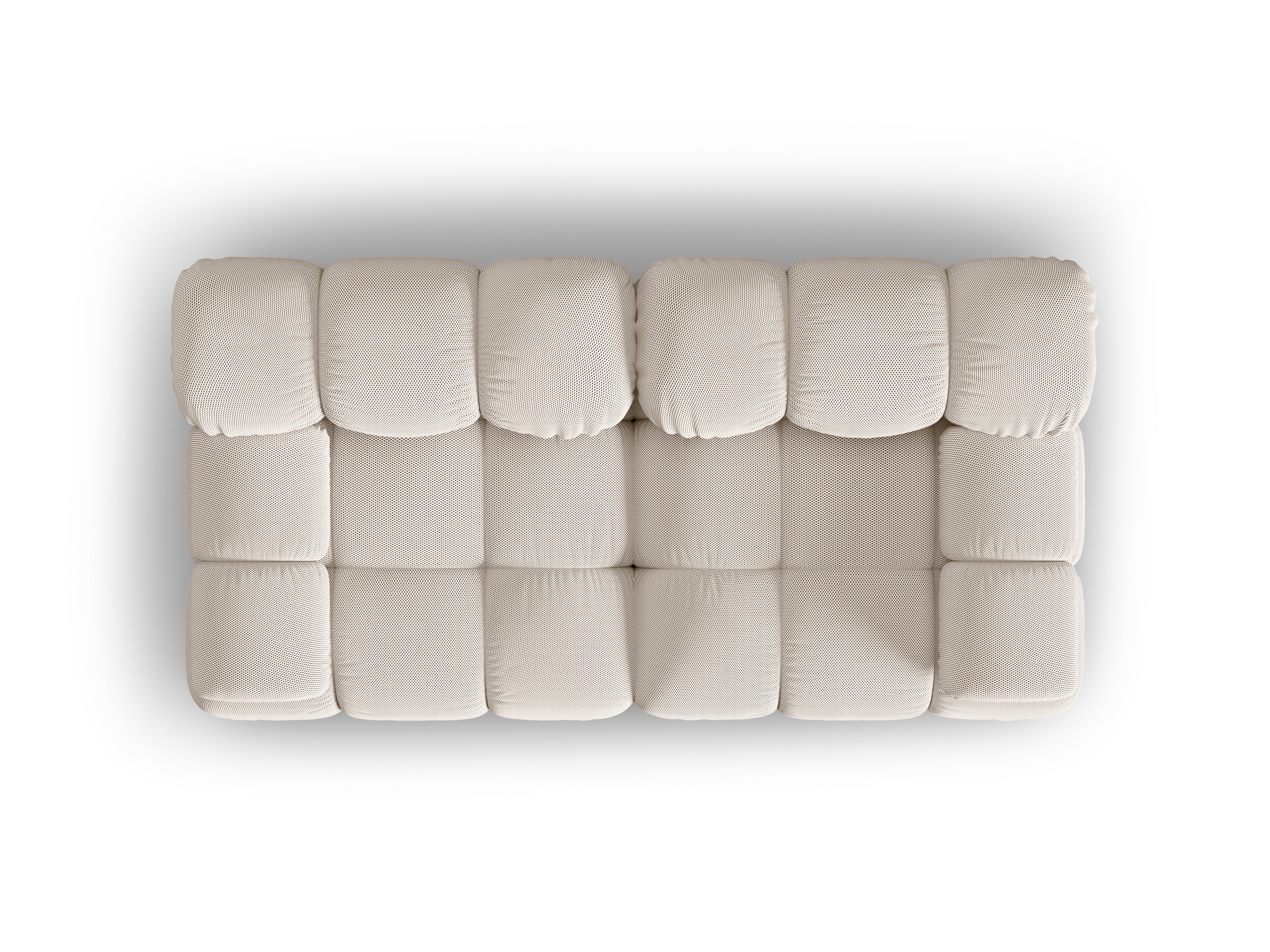 Sofa modułowa 2-osobowa BELLIS beżowa tkanina 3D