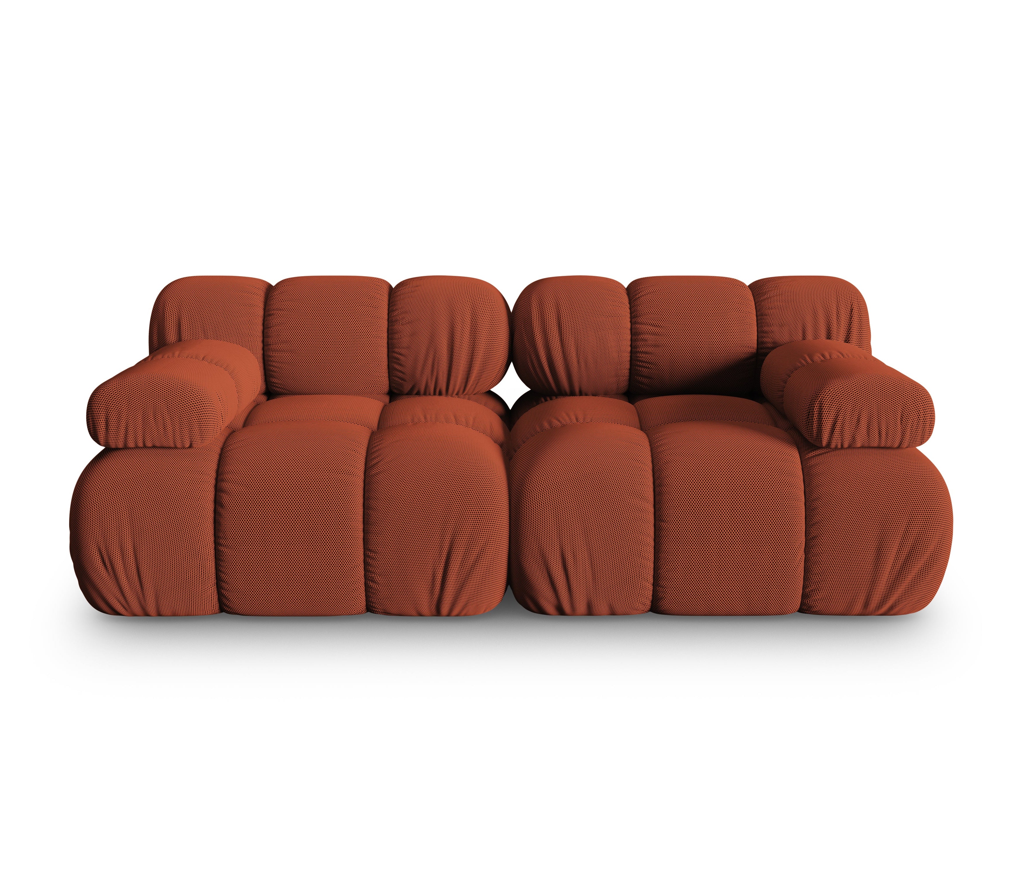 Sofa modułowa 2-osobowa BELLIS ceglana tkanina 3D