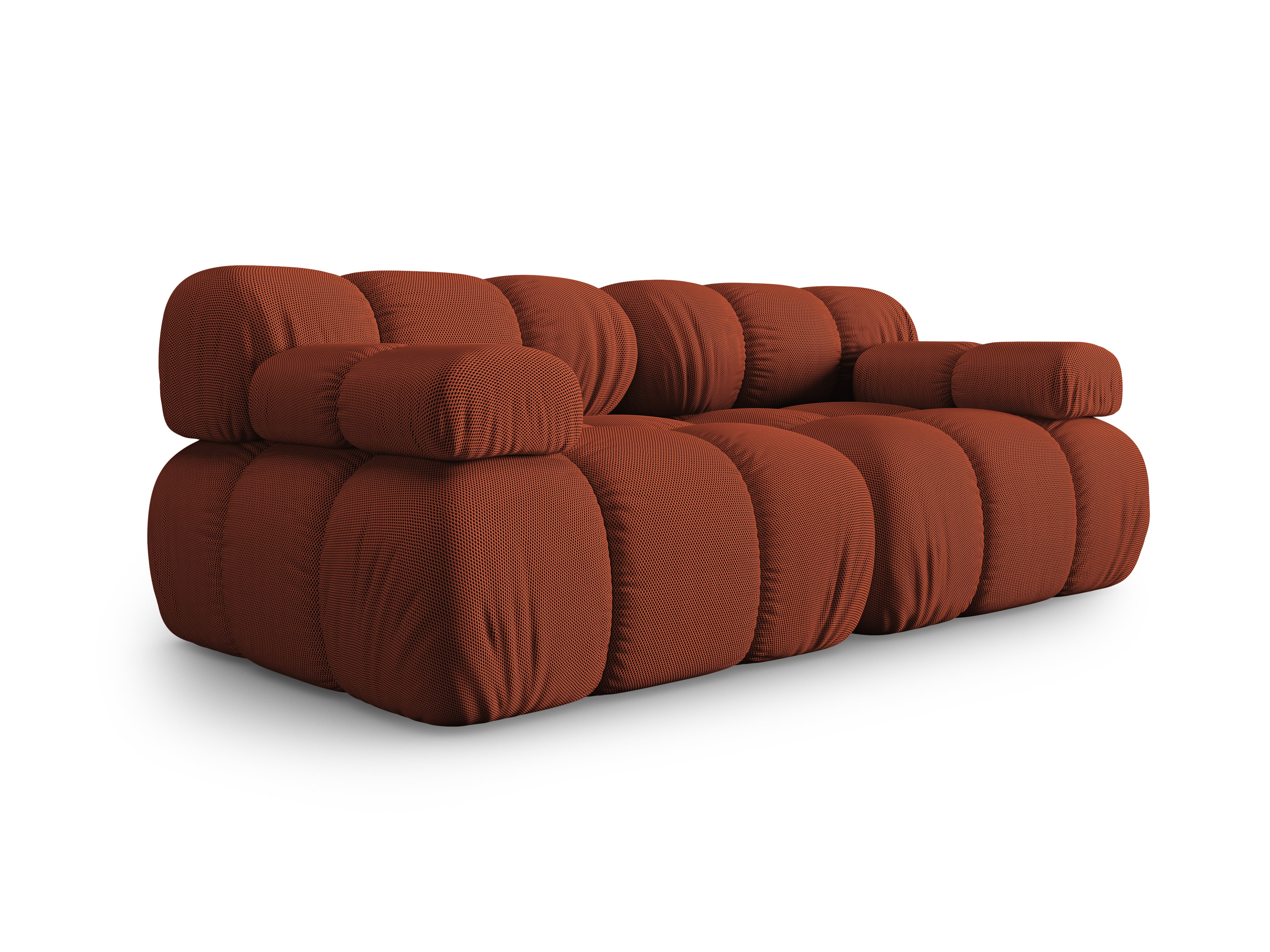 Sofa modułowa 2-osobowa BELLIS ceglana tkanina 3D