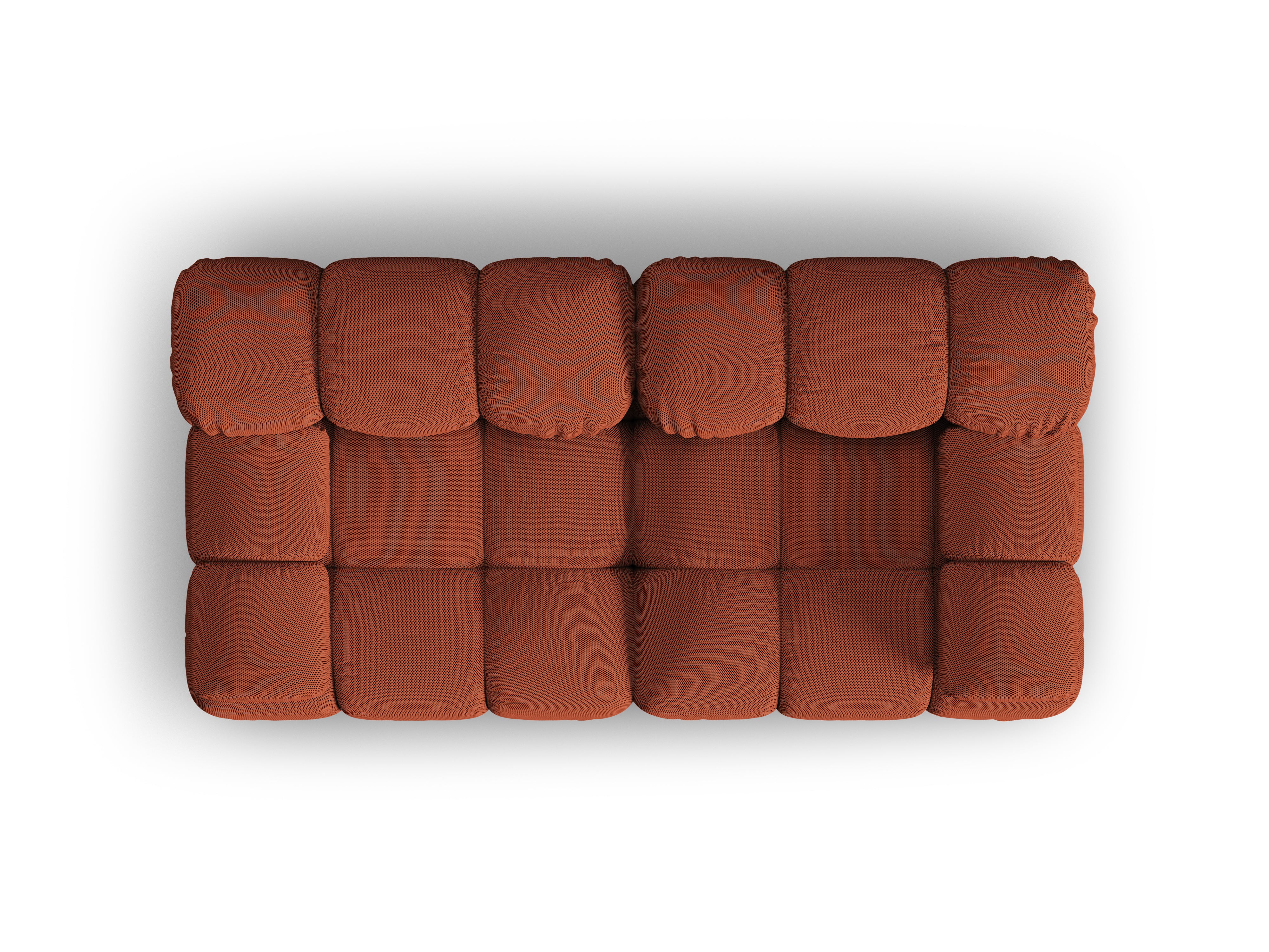 Sofa modułowa 2-osobowa BELLIS ceglana tkanina 3D