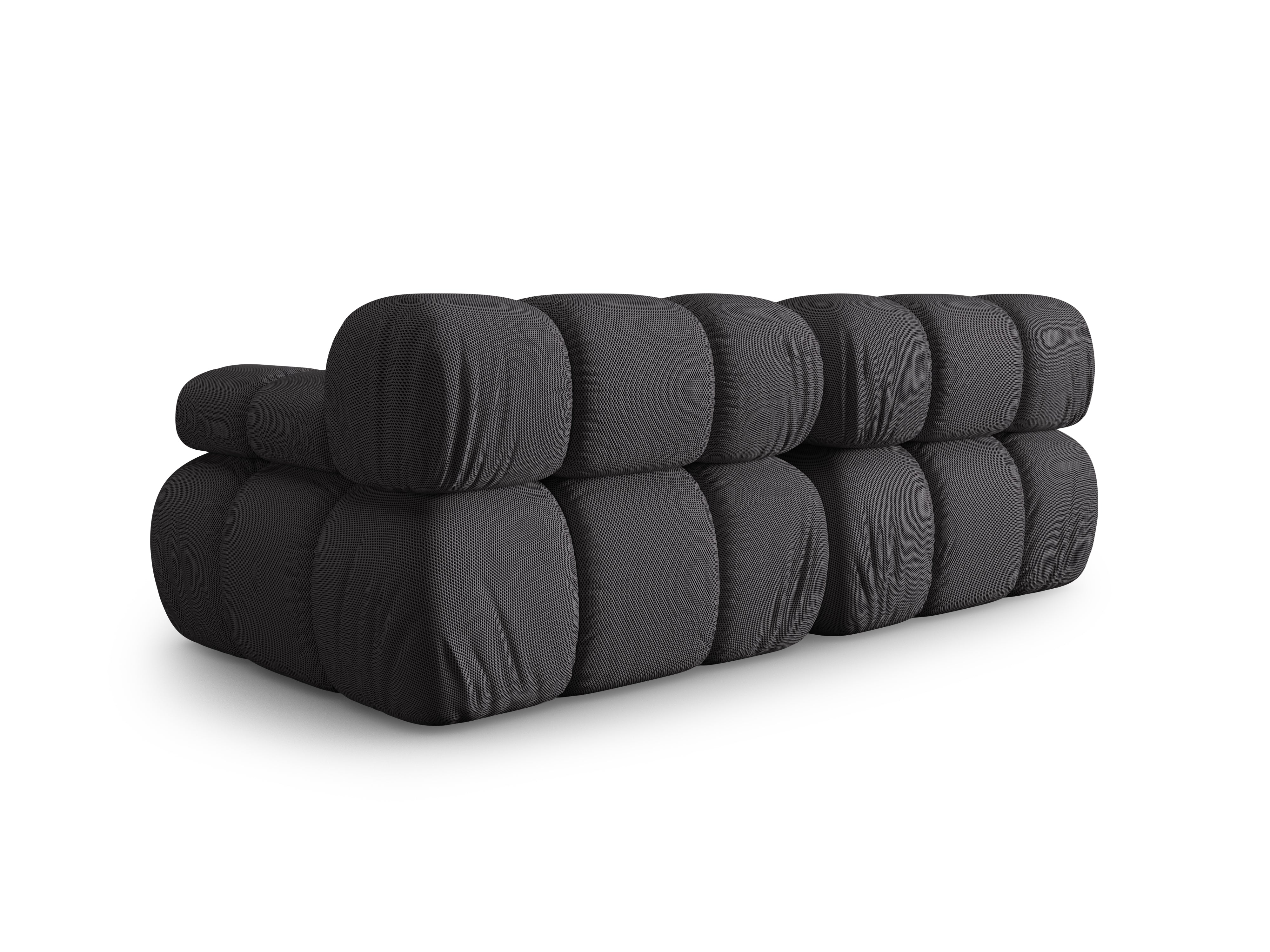 Sofa modułowa 2-osobowa BELLIS ciemnoszara tkanina 3D