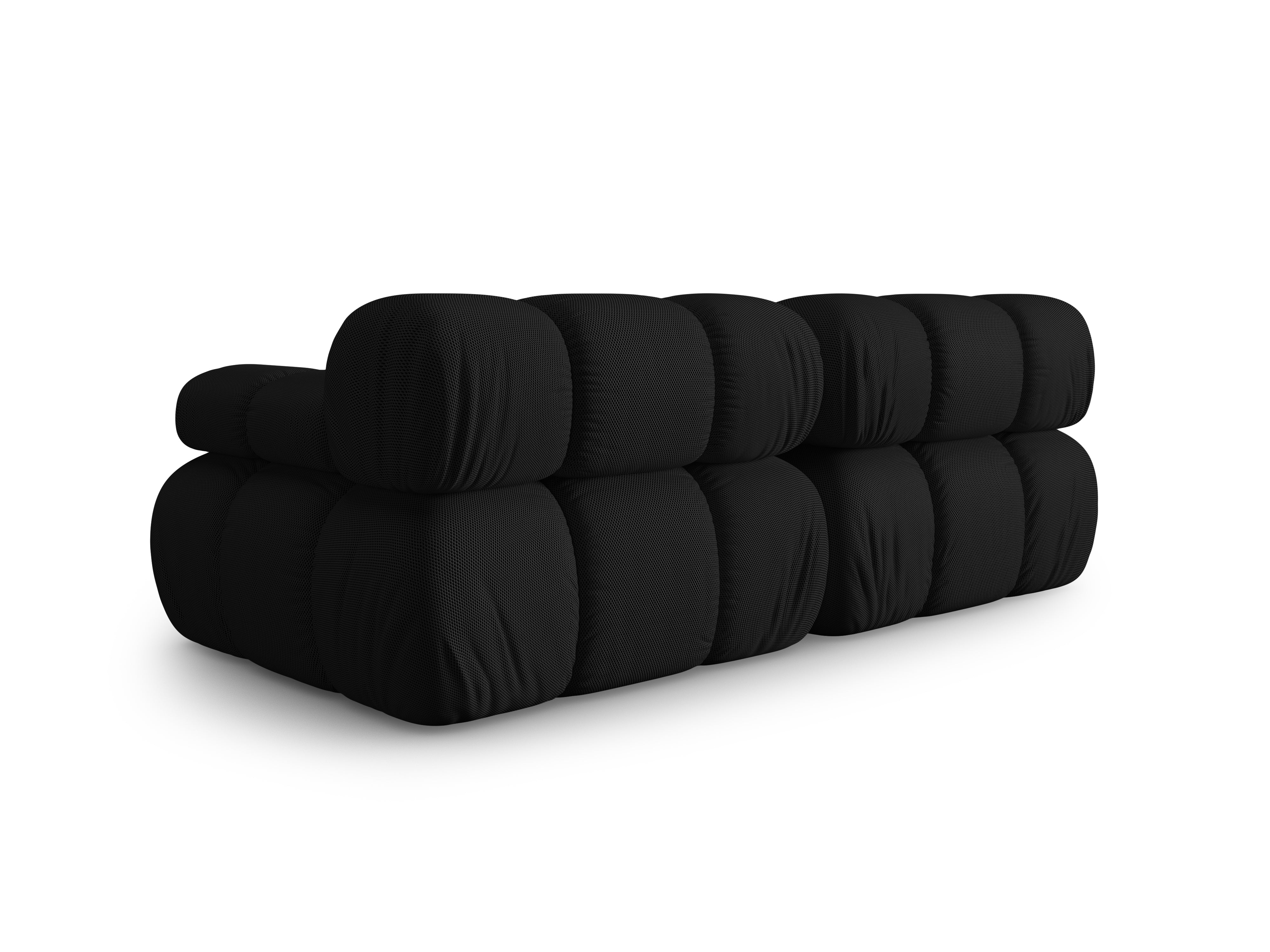 Sofa modułowa 2-osobowa BELLIS czarna tkanina 3D