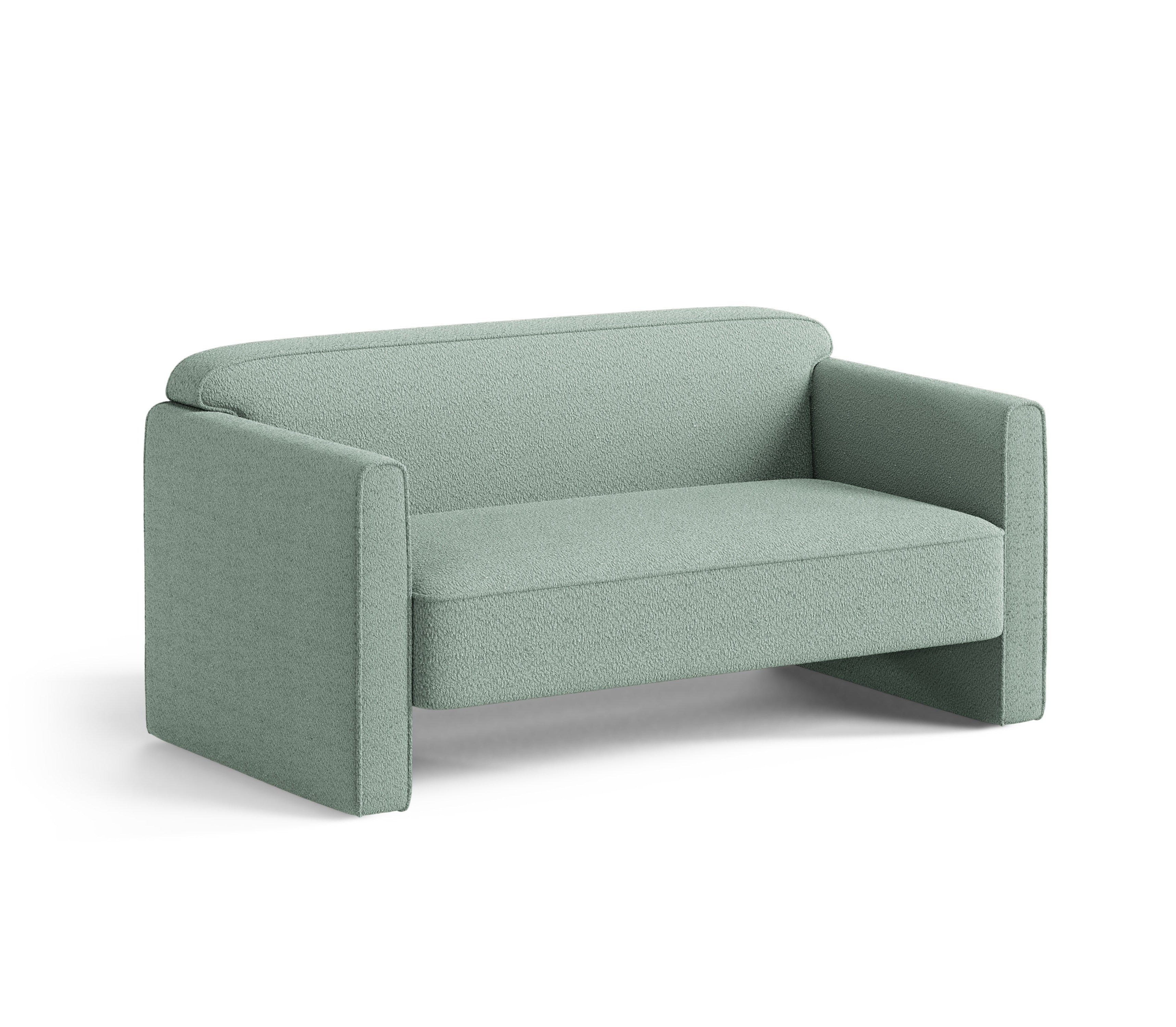 Sofa 2-osobowa ABBY miętowy boucle