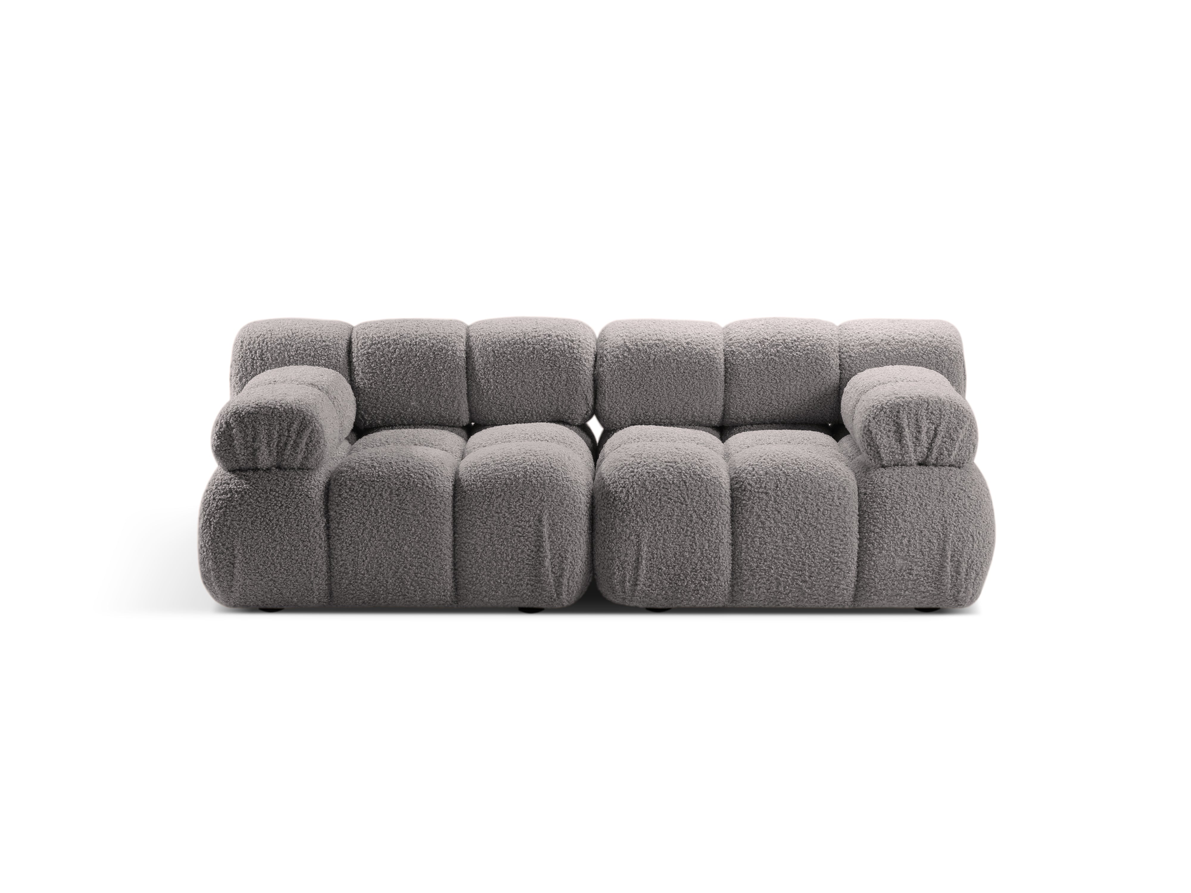 Sofa modułowa 2-osobowa BELLIS szary boucle