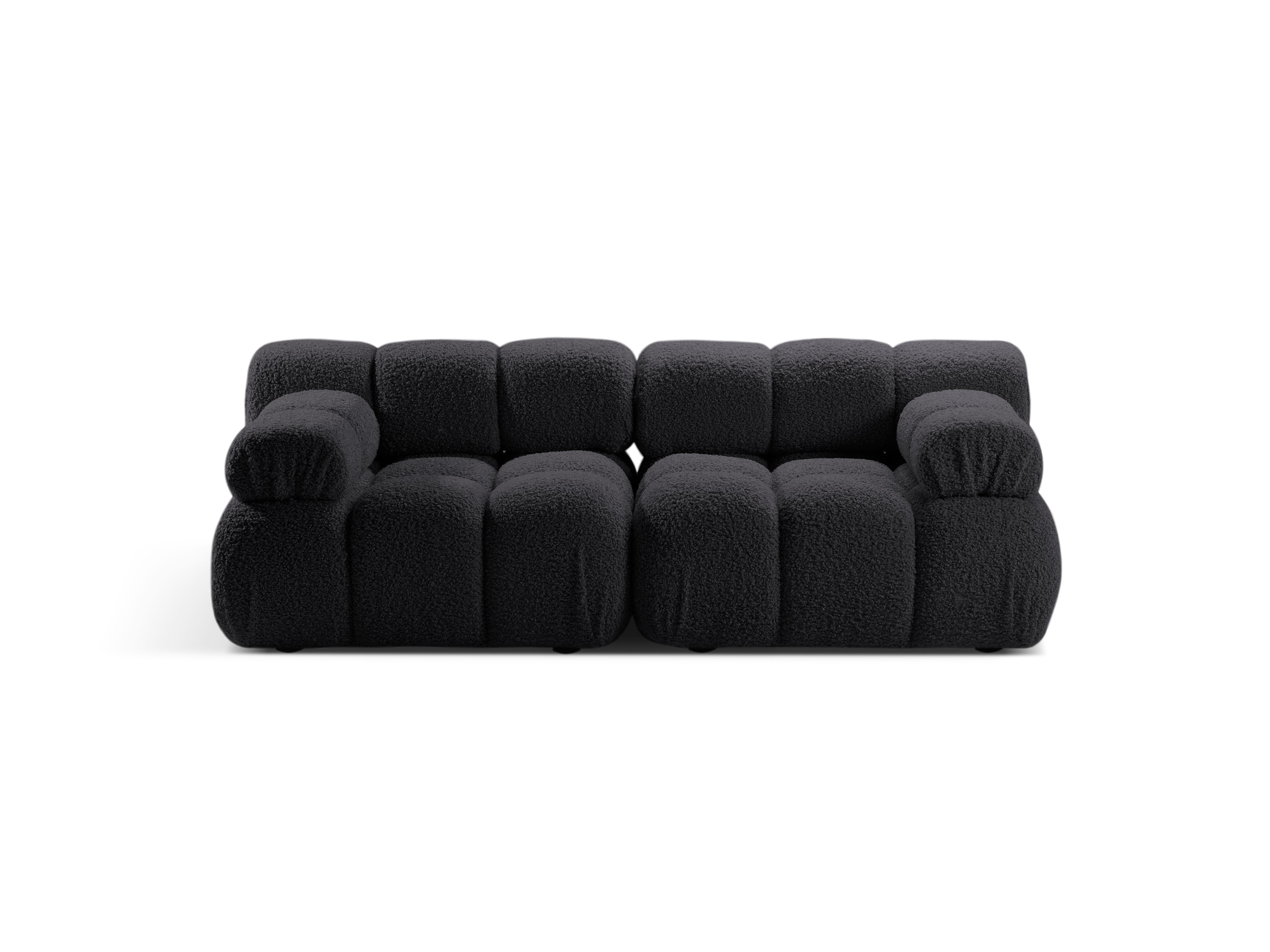 Sofa modułowa 2-osobowa BELLIS grafitowy boucle
