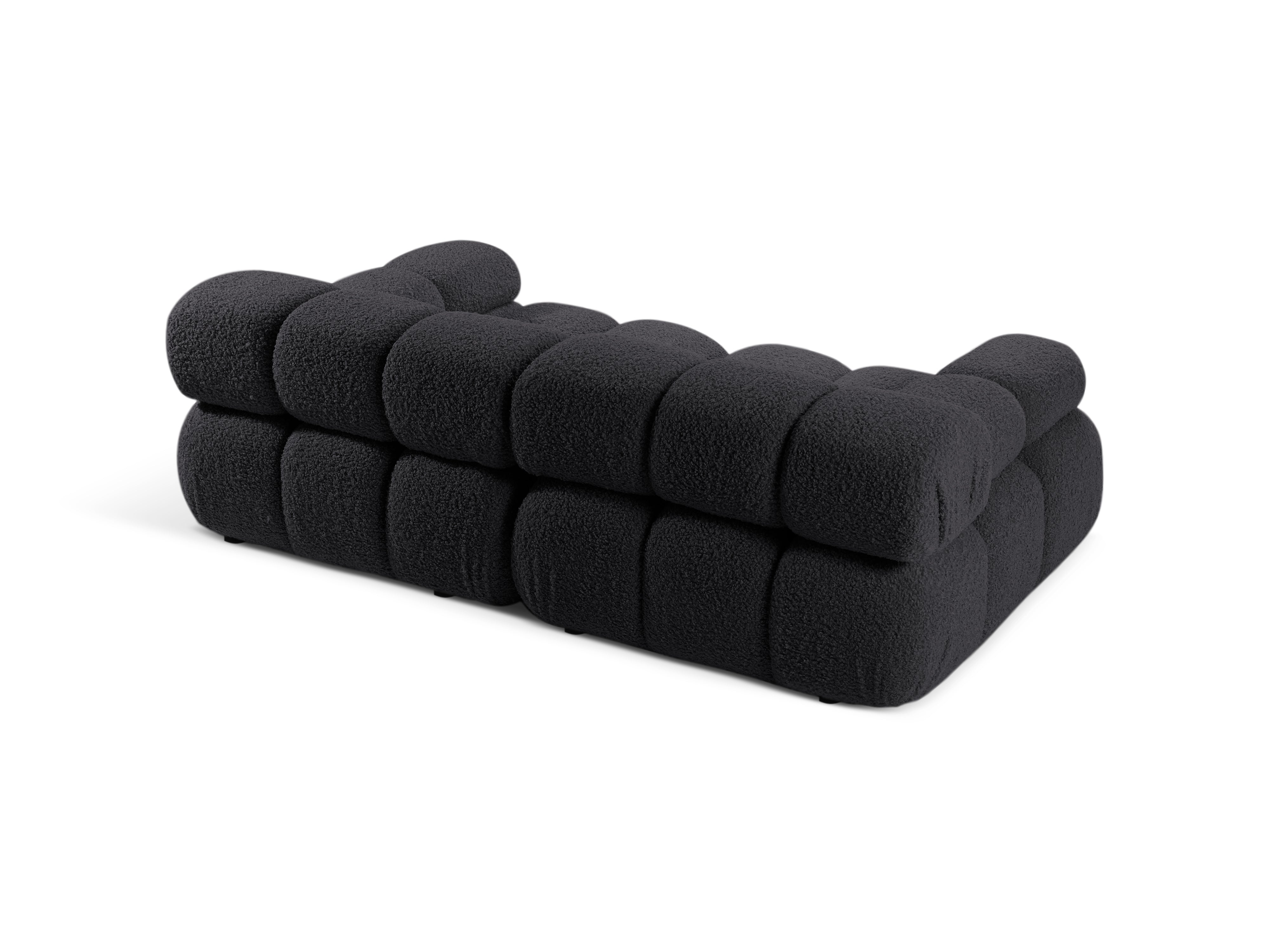 Sofa modułowa 2-osobowa BELLIS grafitowy boucle