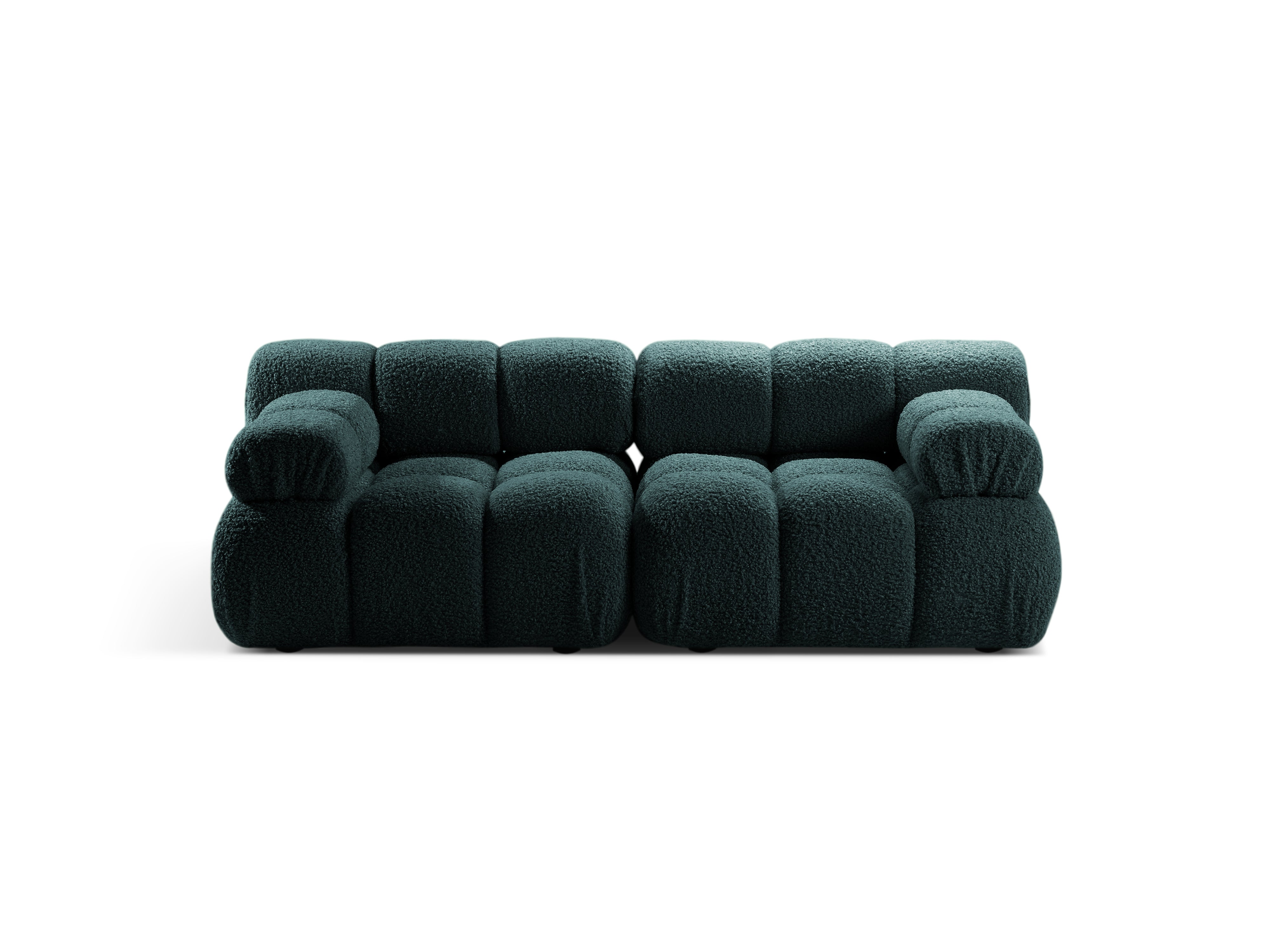 Sofa modułowa 2-osobowa BELLIS niebieski petrol boucle