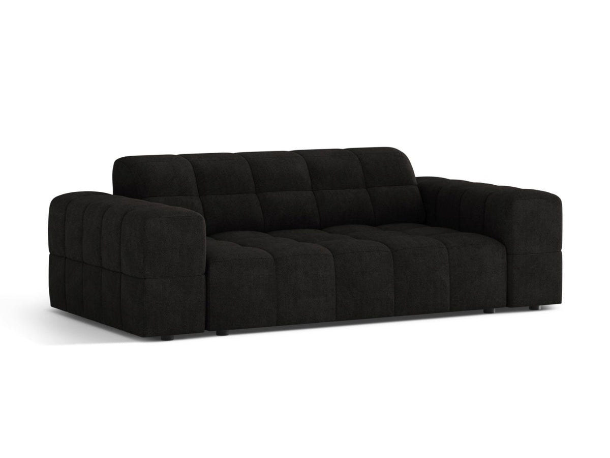 Sofa 2-osobowa JENNIFER antracytowy szenil – ujęcie boczne