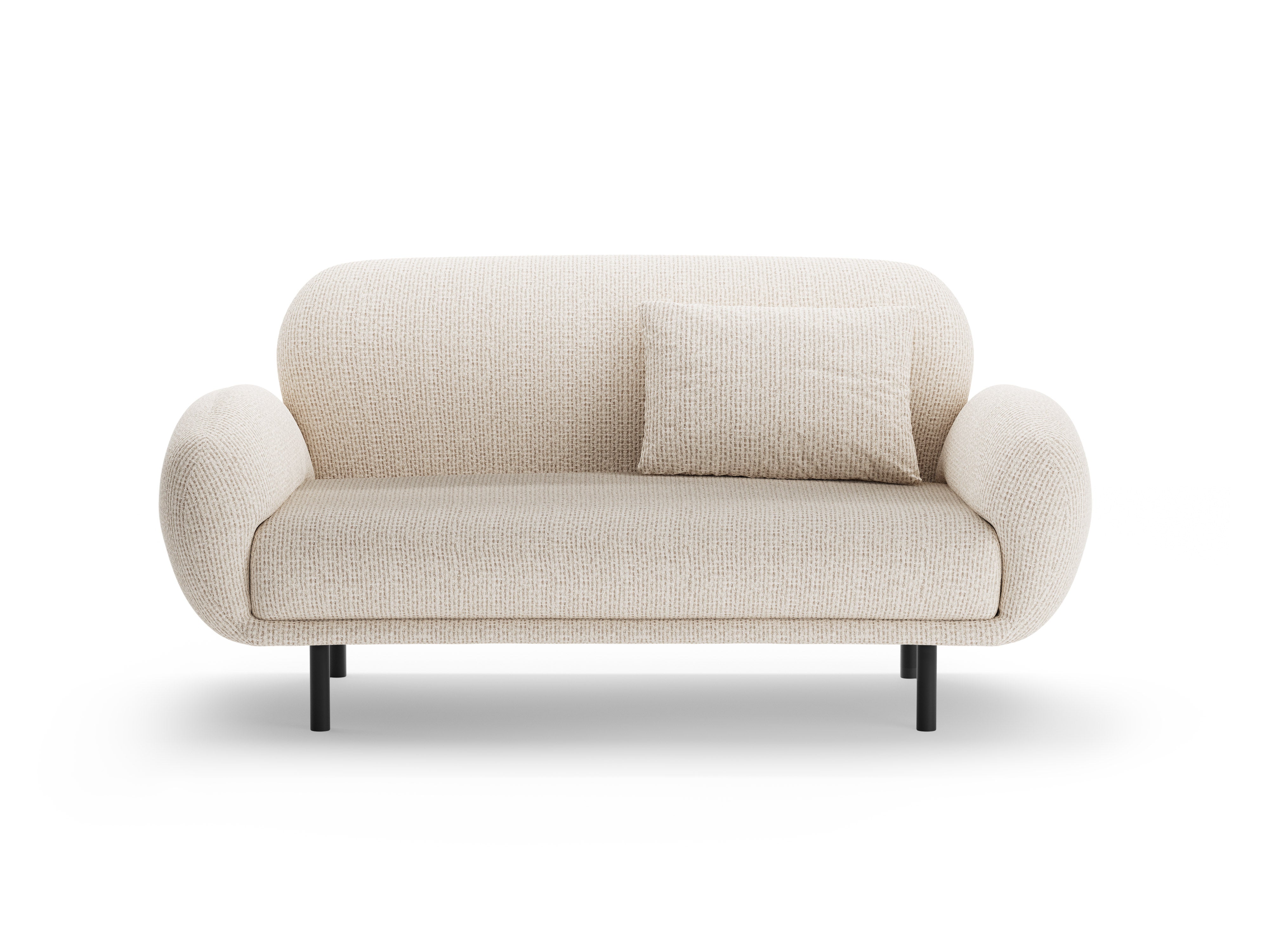 Sofa 2-Sitzer POPPY hellbeige Chenille