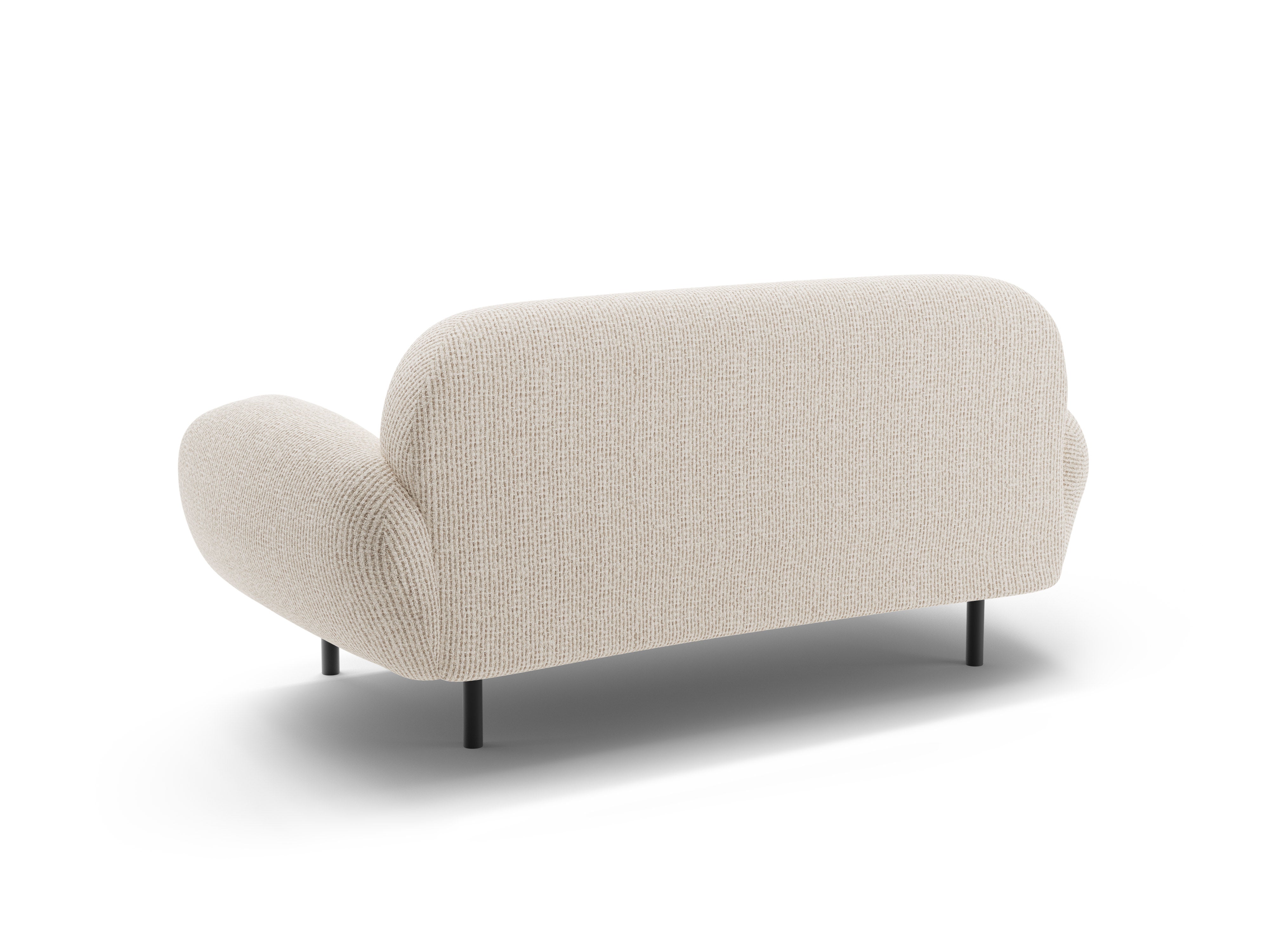 Sofa 2-Sitzer POPPY hellbeige Chenille