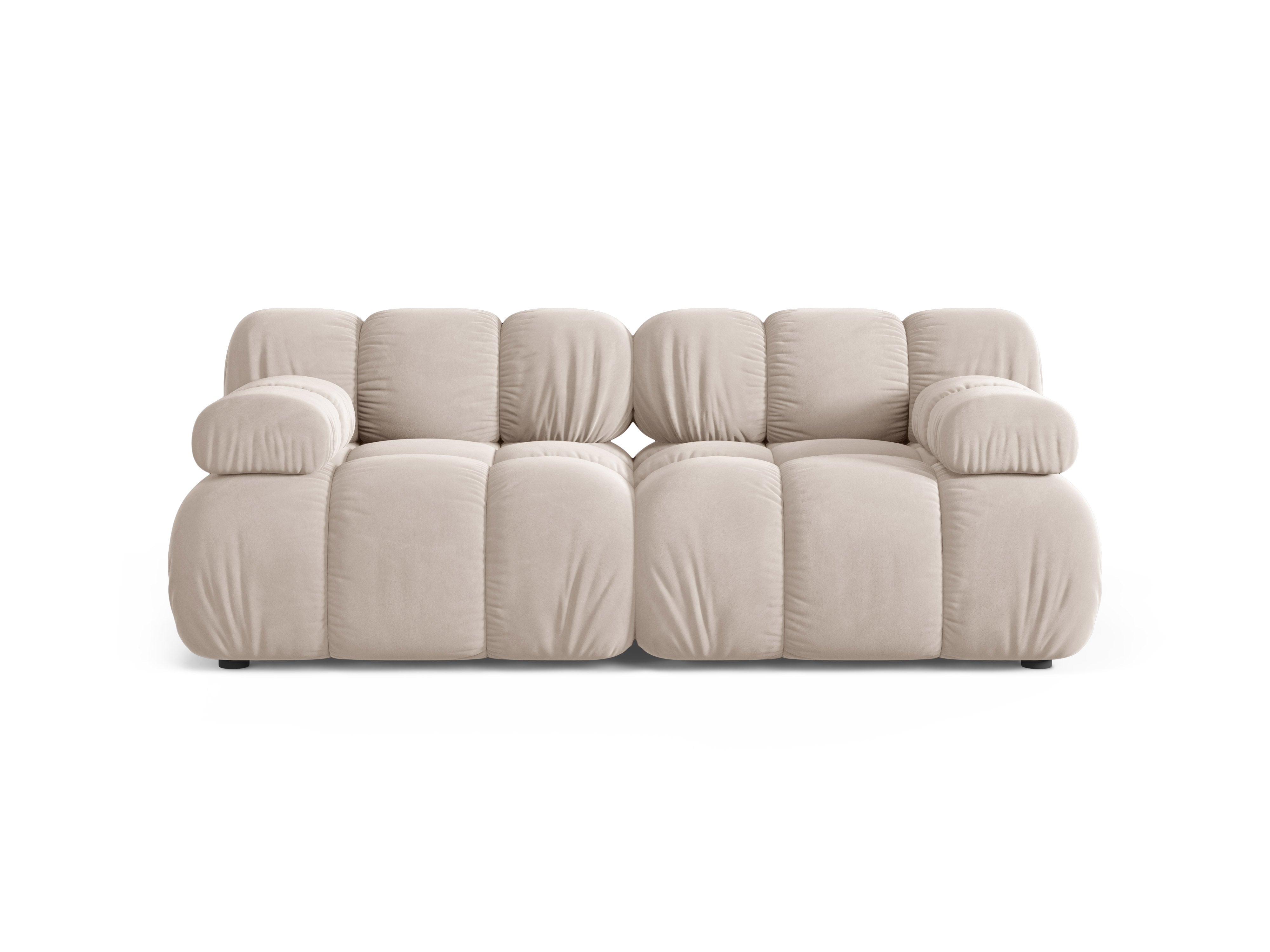 Sofa modułowa 2-osobowa BELLIS jasnobeżowy welur