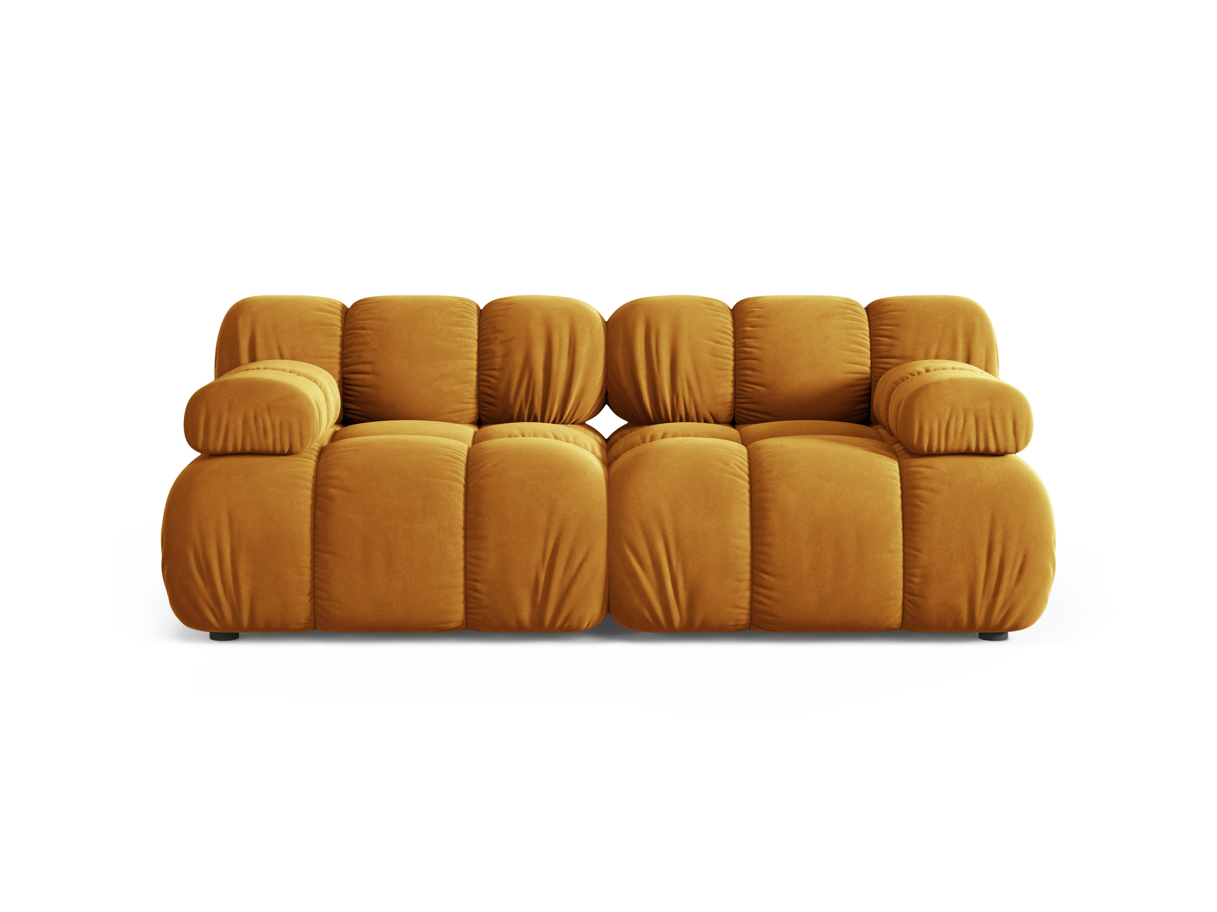 Sofa modułowa 2-osobowa BELLIS musztardowy welur