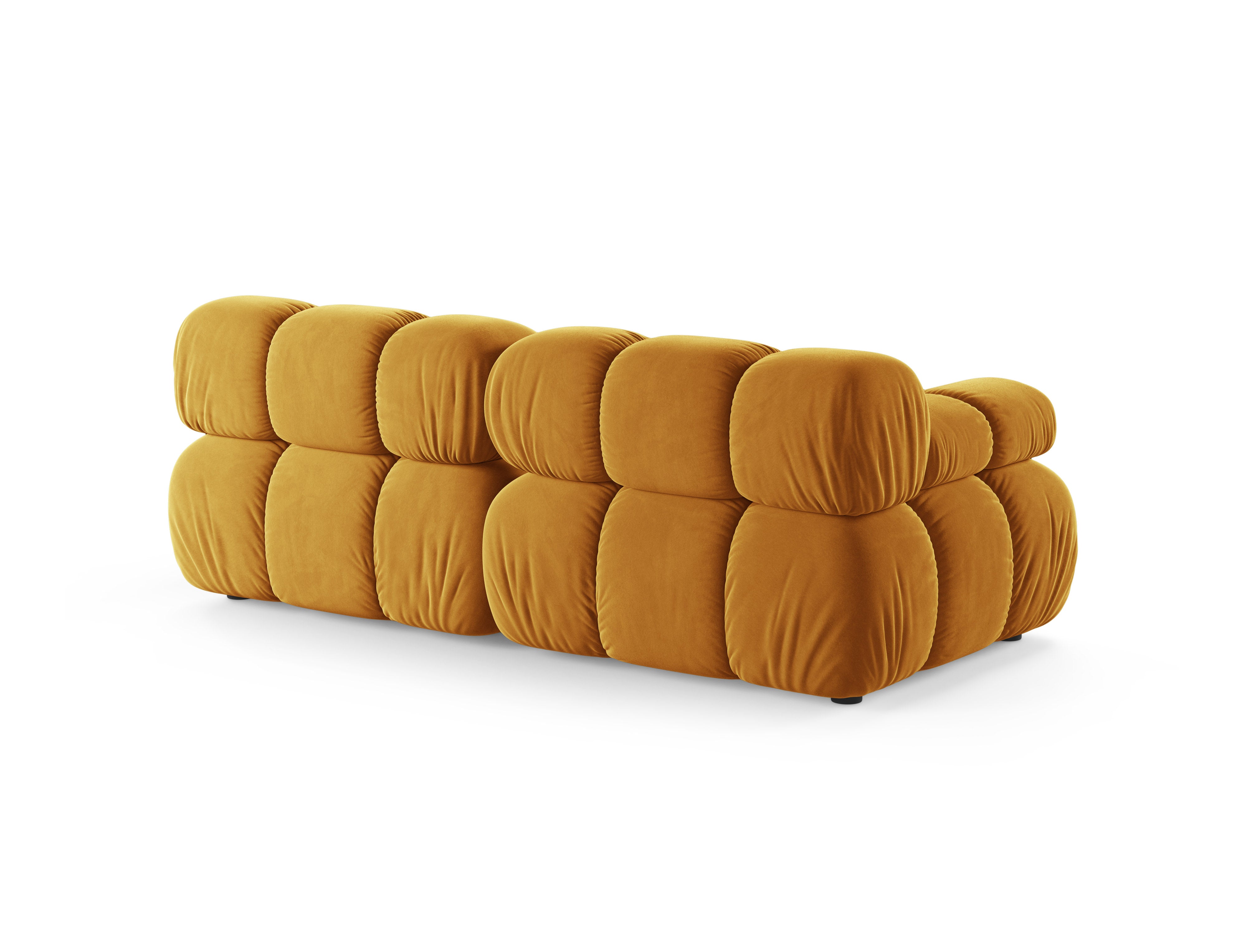 Sofa modułowa 2-osobowa BELLIS musztardowy welur